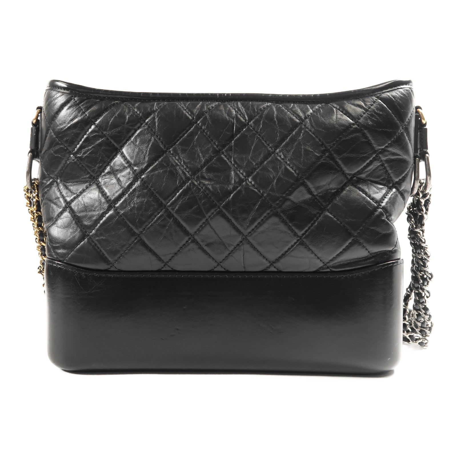 CHANEL 牛皮皮革Gabrielle Medium鏈帶肩背袋