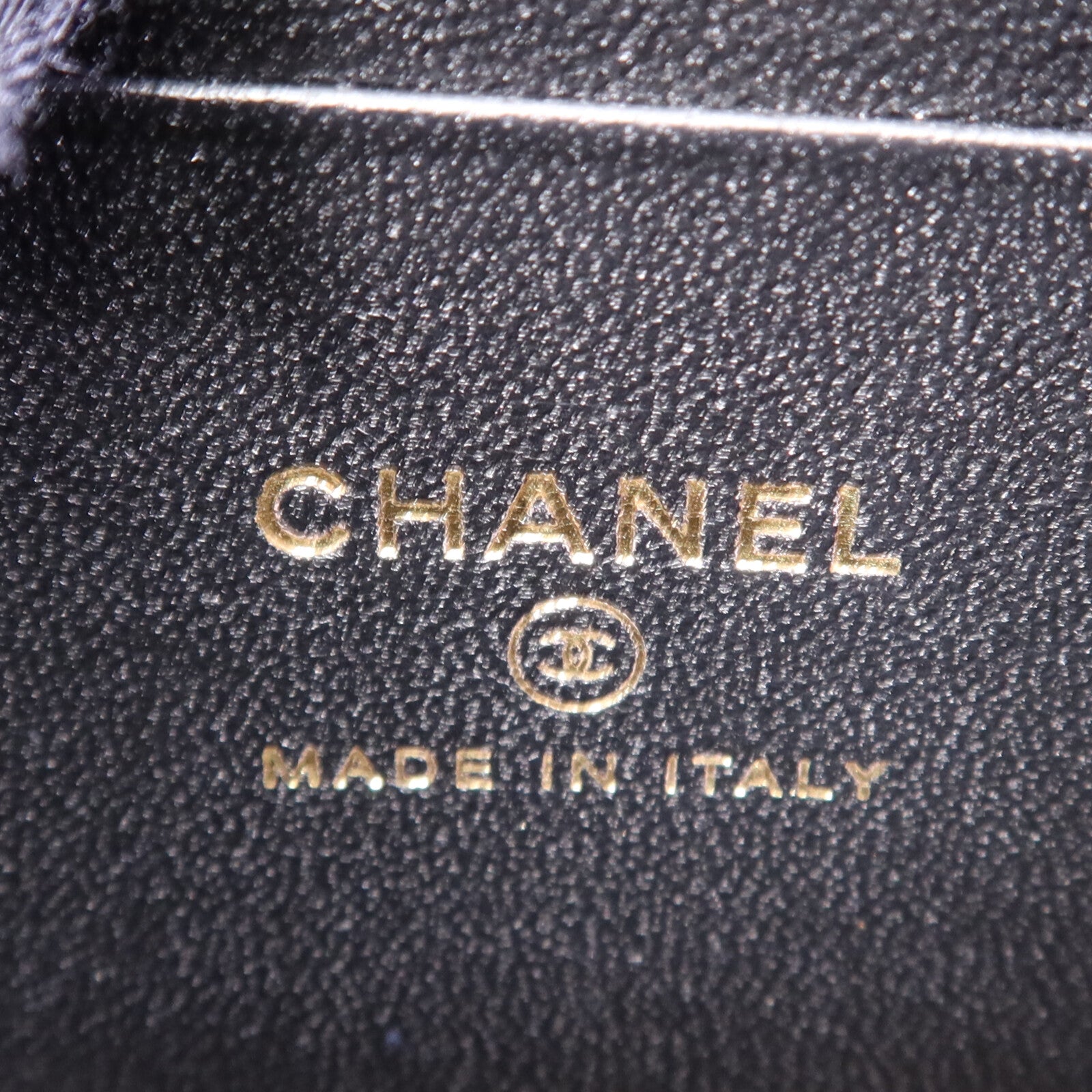 CHANEL 羊皮皮革Vanity Case金扣鏈帶肩背袋