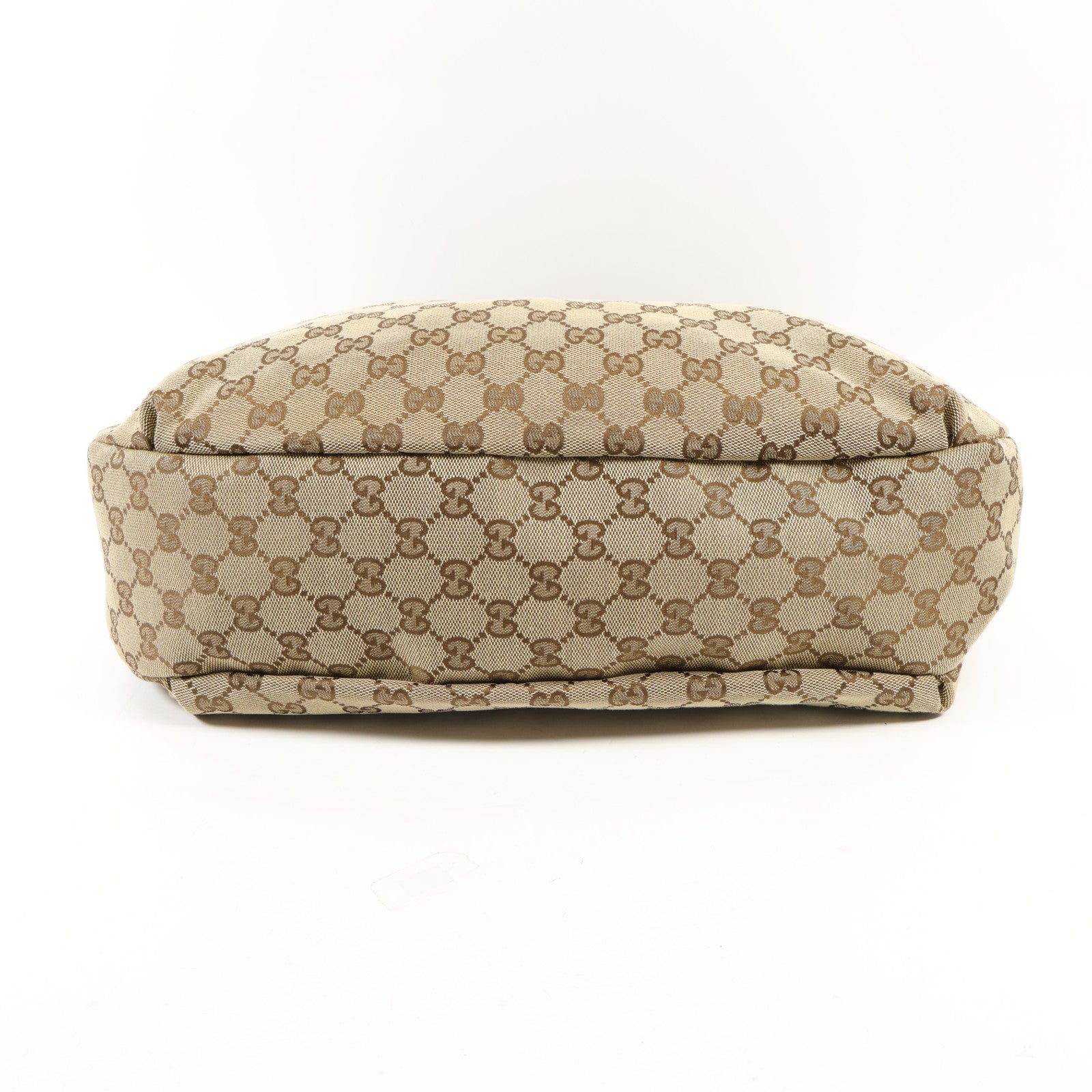 GUCCI 帆布GG Web Hobo金扣肩背袋