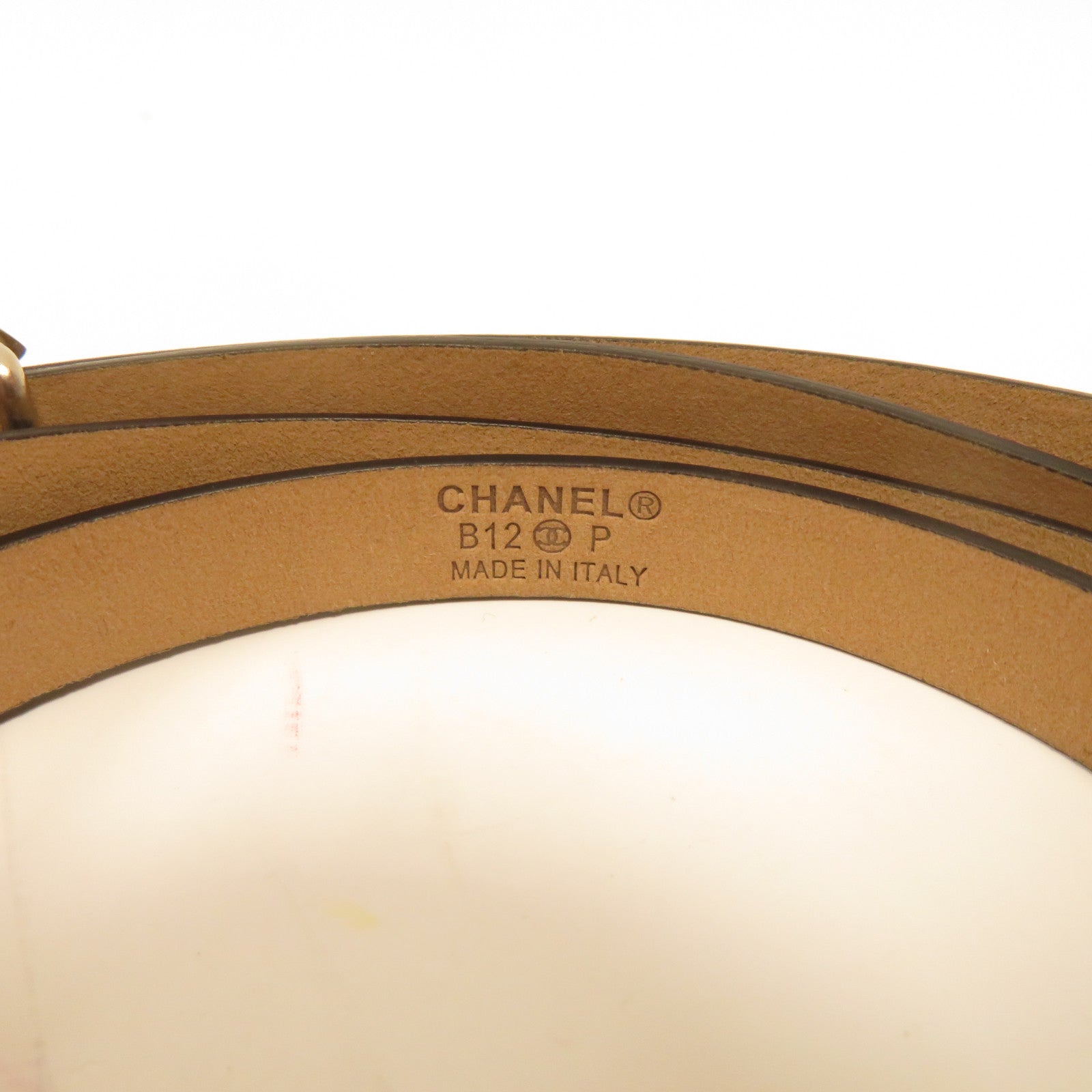 CHANEL **【激減優惠】漆皮皮革CC Belt銀扣皮帶黑色