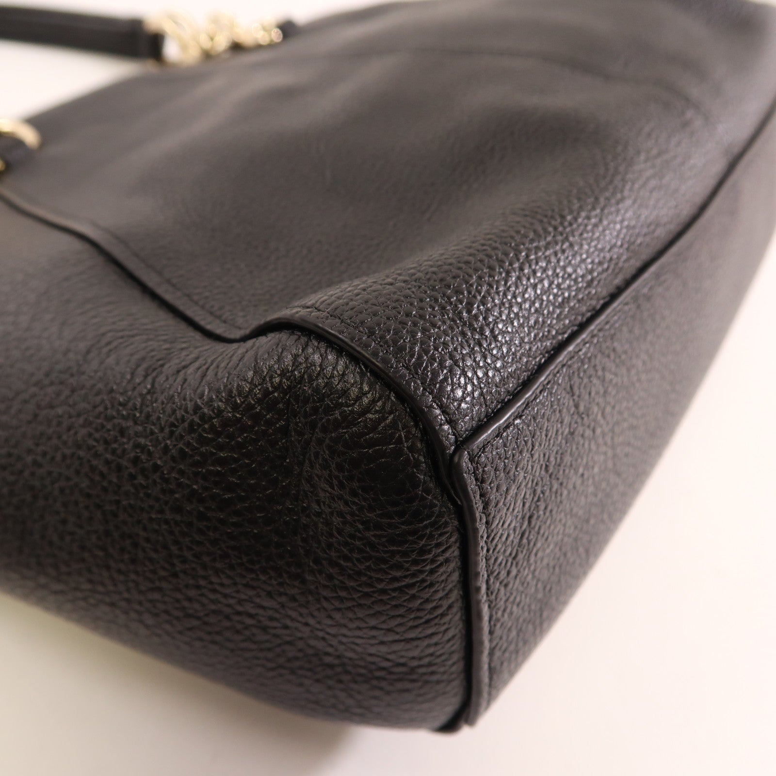 COACH 牛皮皮革2 Way Shoulder銀扣手挽肩背兩用袋