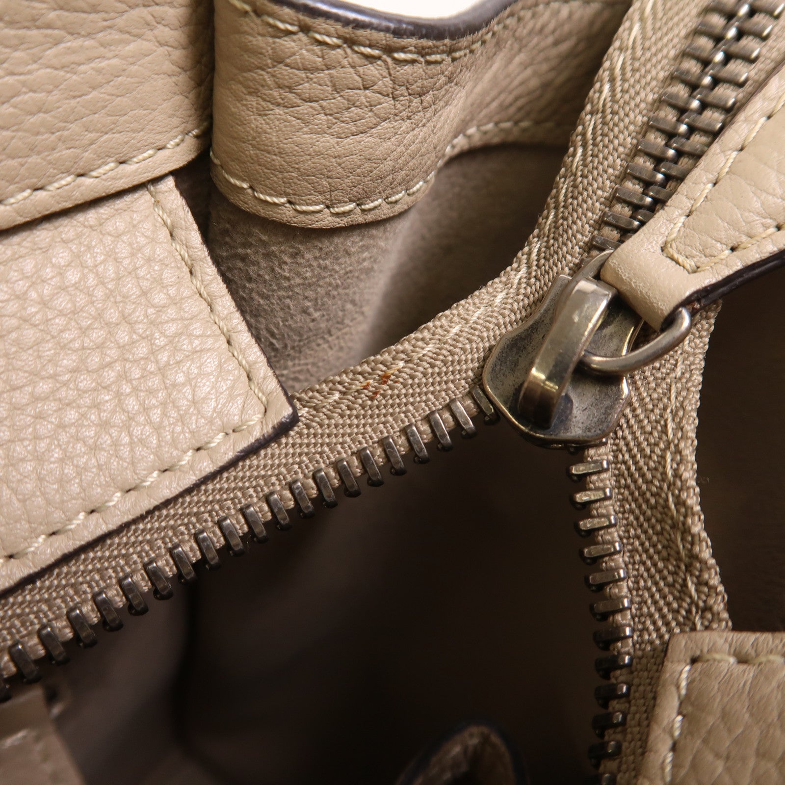 CELINE 牛皮皮革Micro Luggage銀扣手挽袋