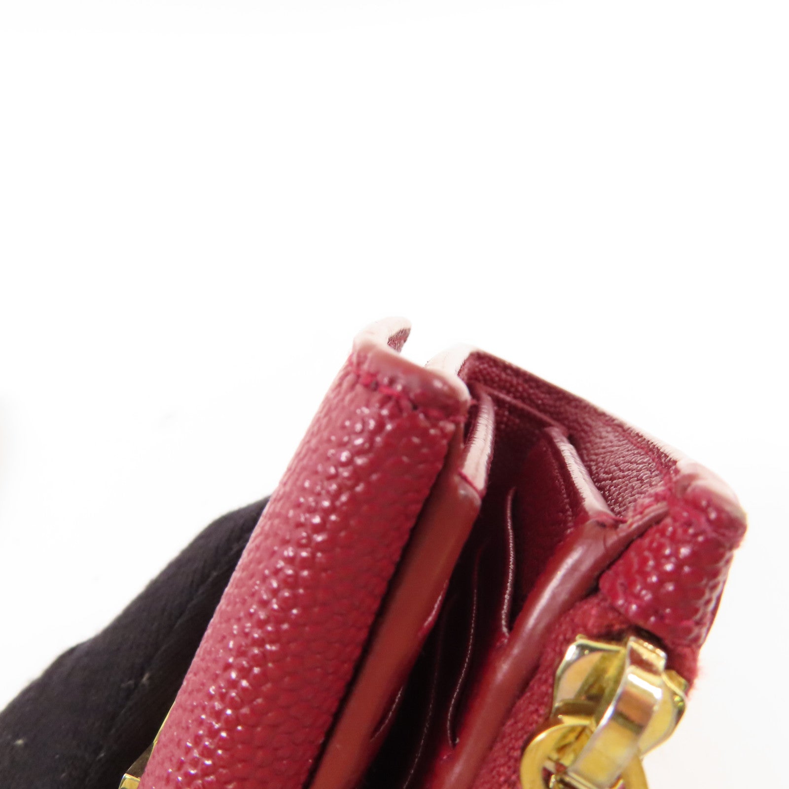 YVES SAINT LAURENT 牛皮皮革Bifold Wallet金扣錢包