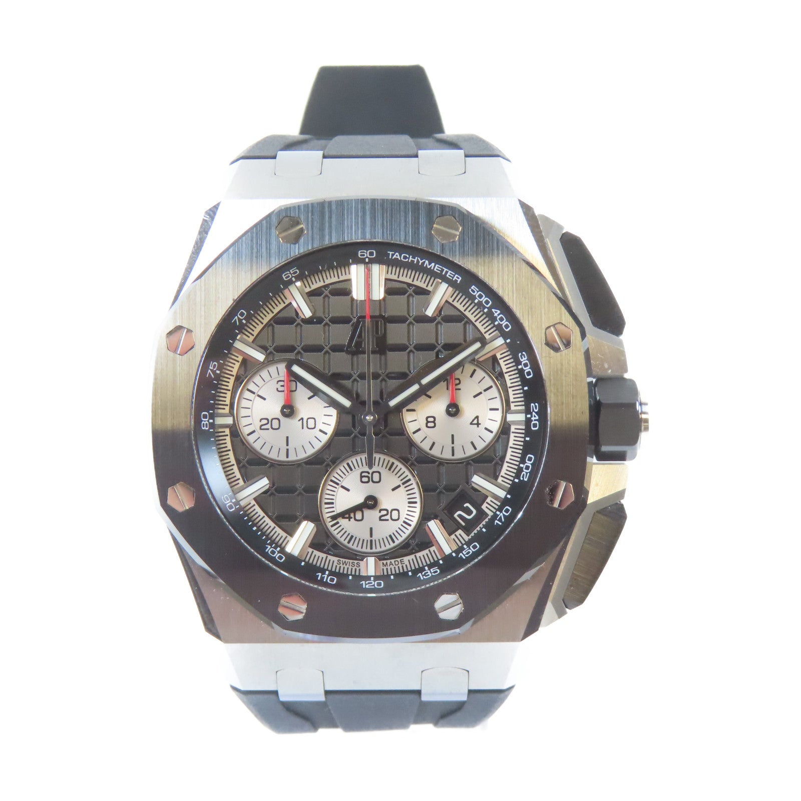 AUDEMARS PIGUET 金屬/橡膠/皮革Royal Oak Offshore手錶黑色#16cm