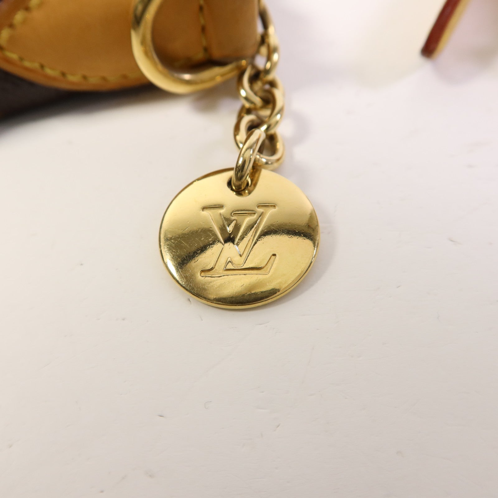 LOUIS VUITTON Monogram Palermo GM金扣手挽肩背兩用袋棕色