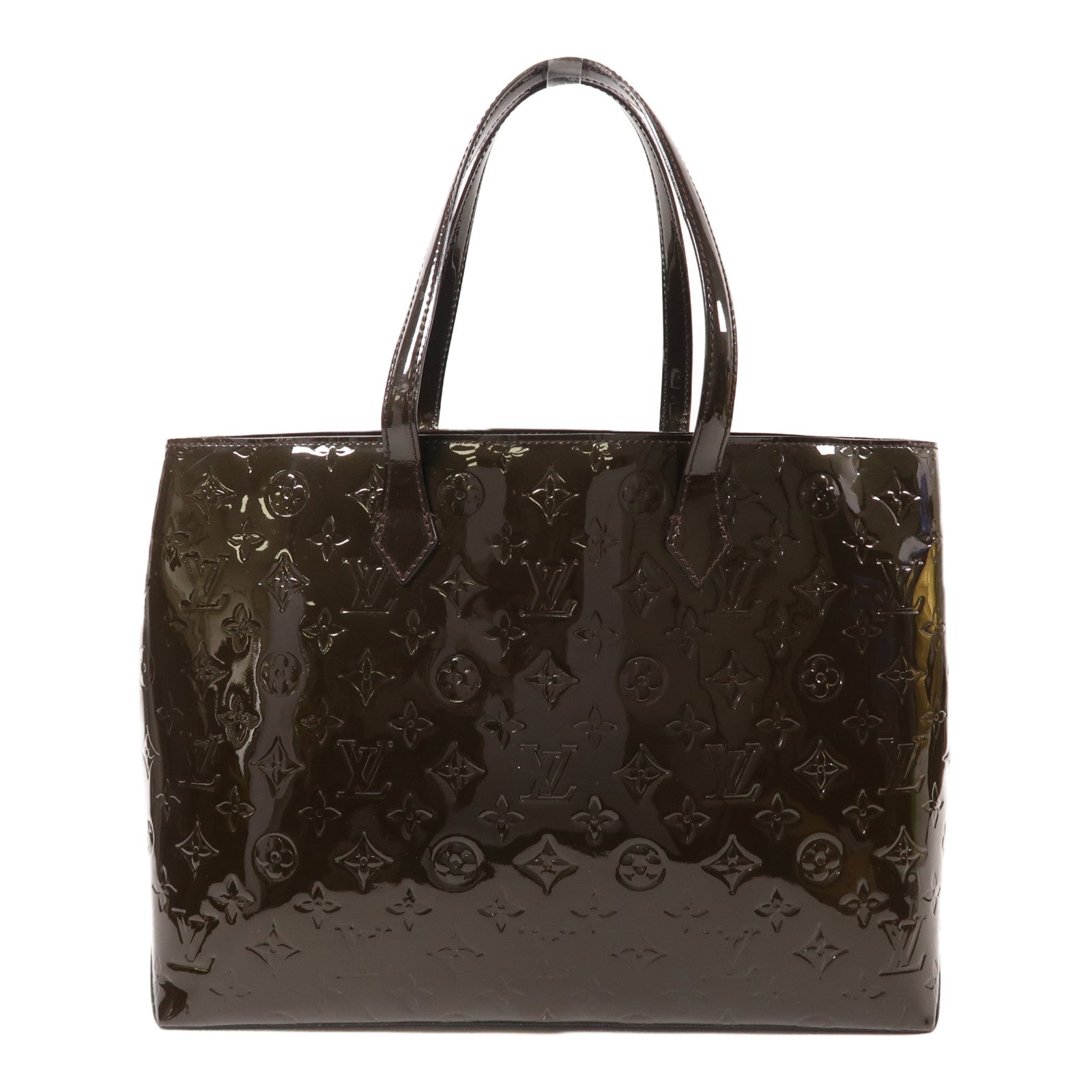 LOUIS VUITTON Vernis Vernis Wilshire MM金扣肩背袋