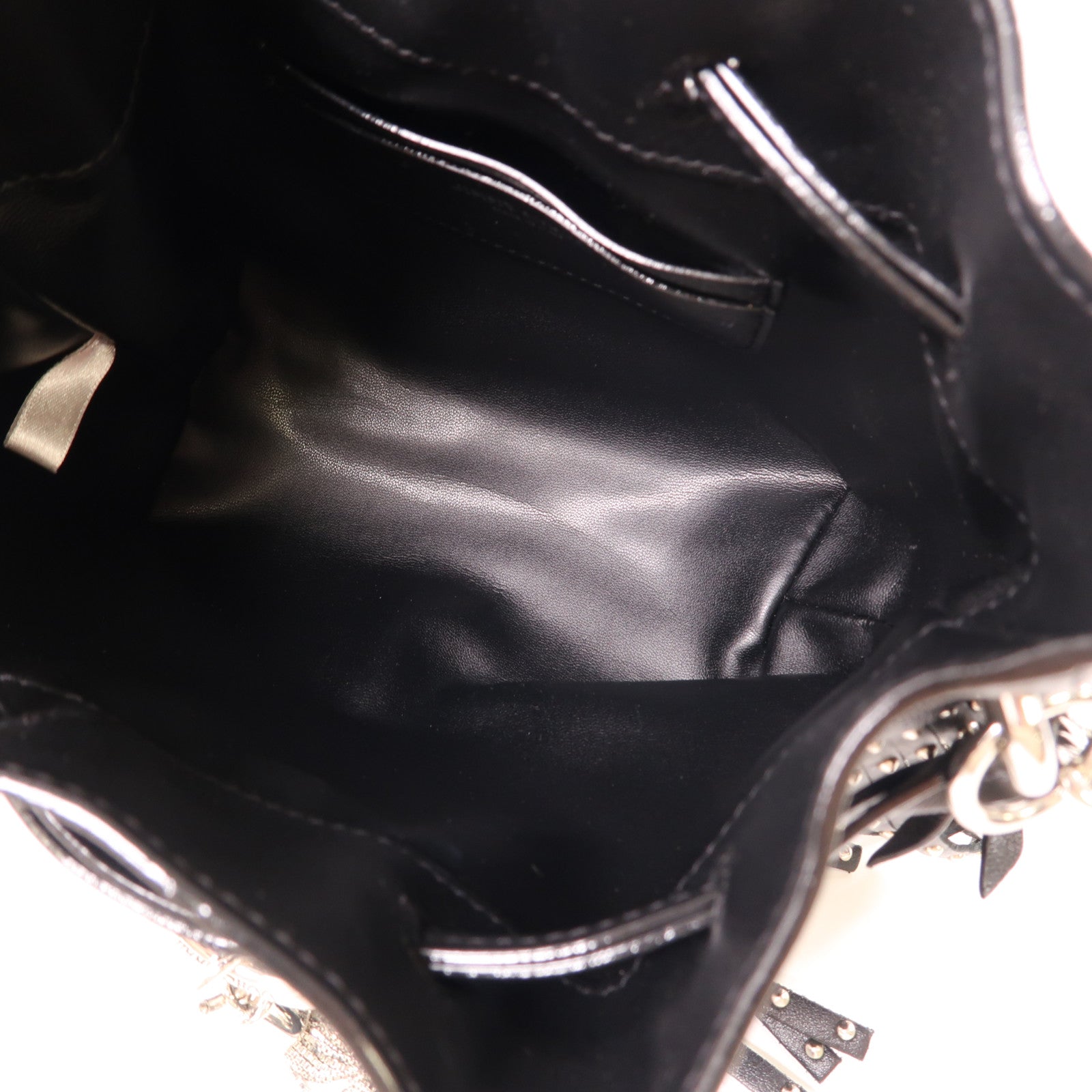 JIMMY CHOO 牛皮皮革Shoulder Bag銀扣鏈帶肩背袋黑色