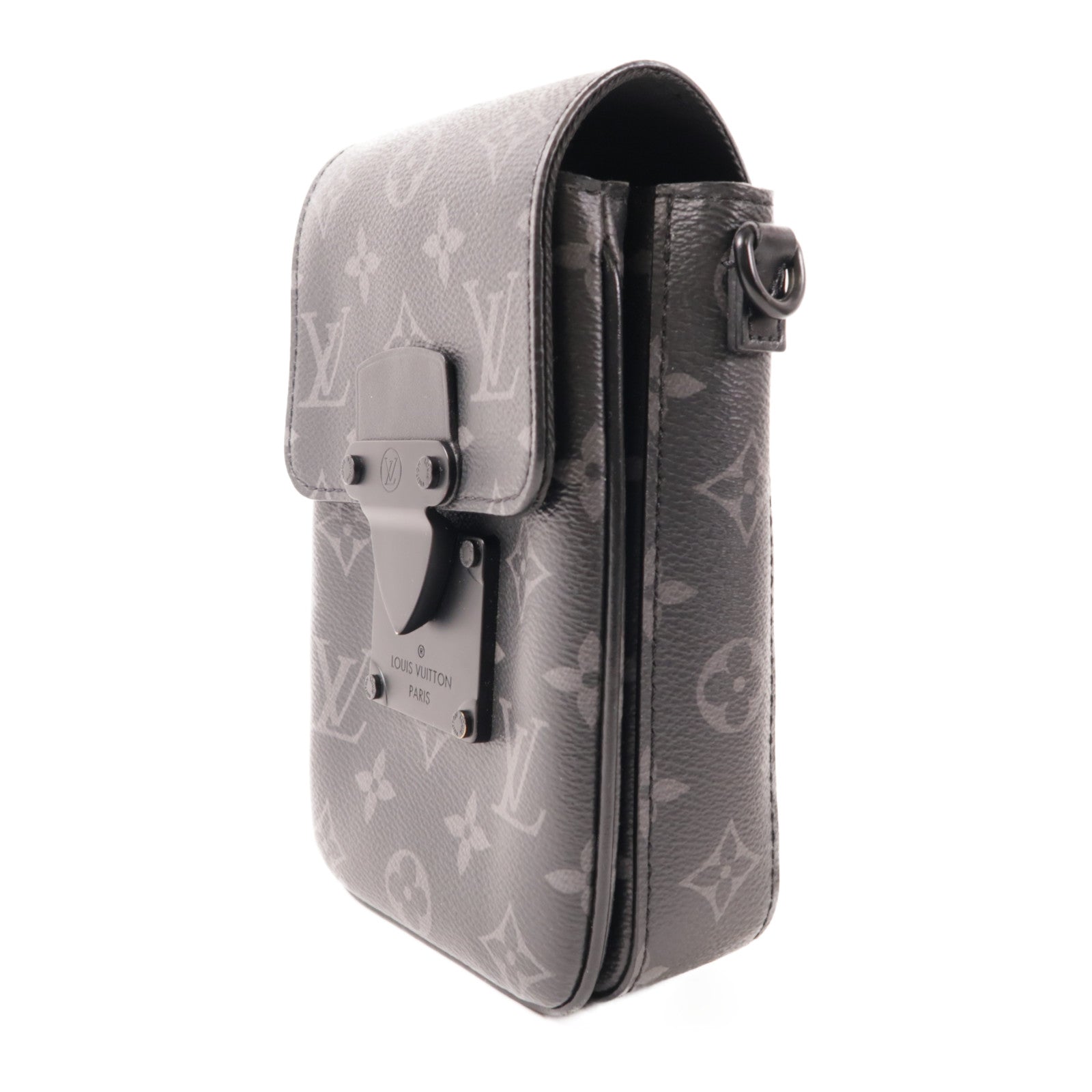 LOUIS VUITTON Monogram Eclipse S-Lock Vertical肩背袋