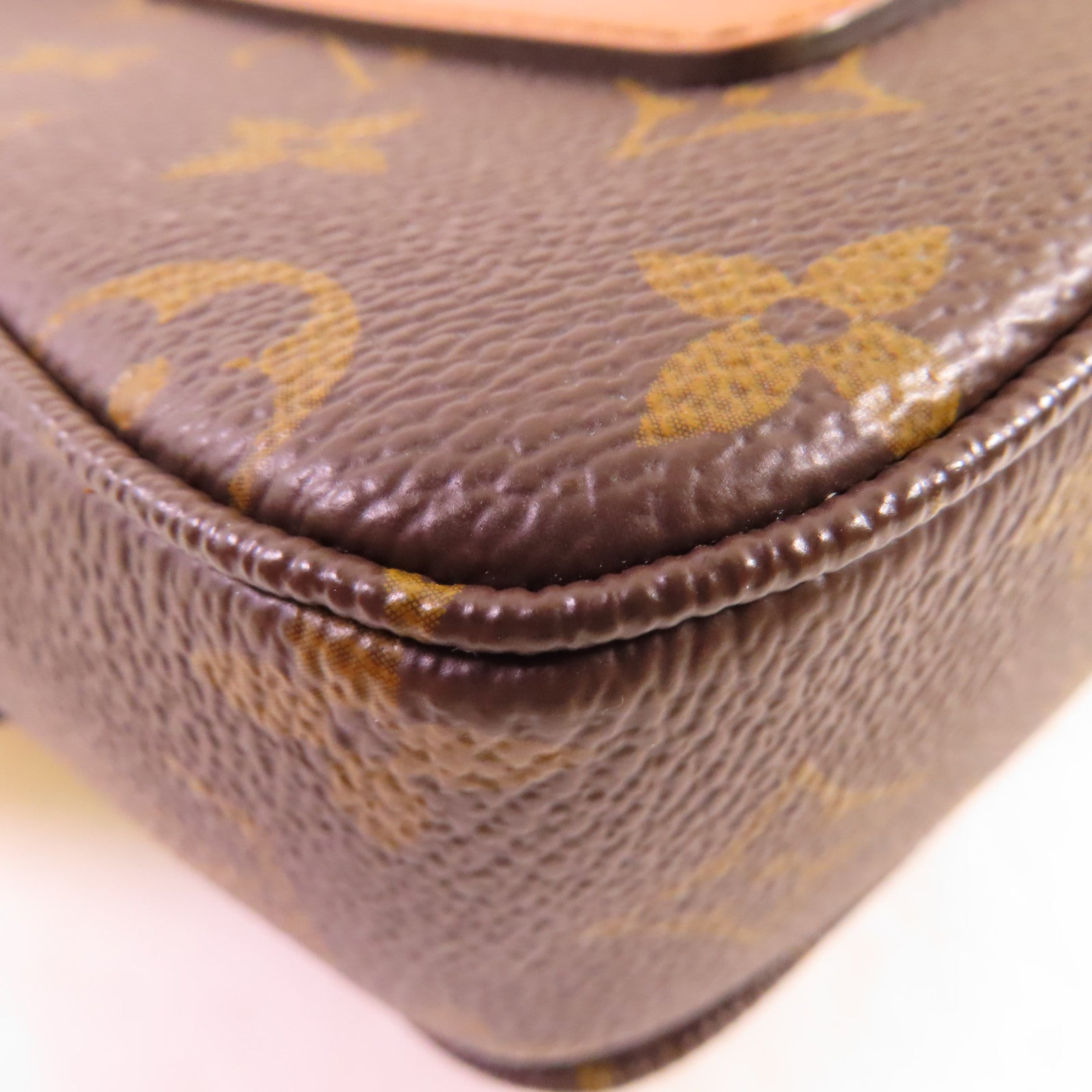 LOUIS VUITTON Monogram Marceau金扣鏈帶肩背袋啡色
