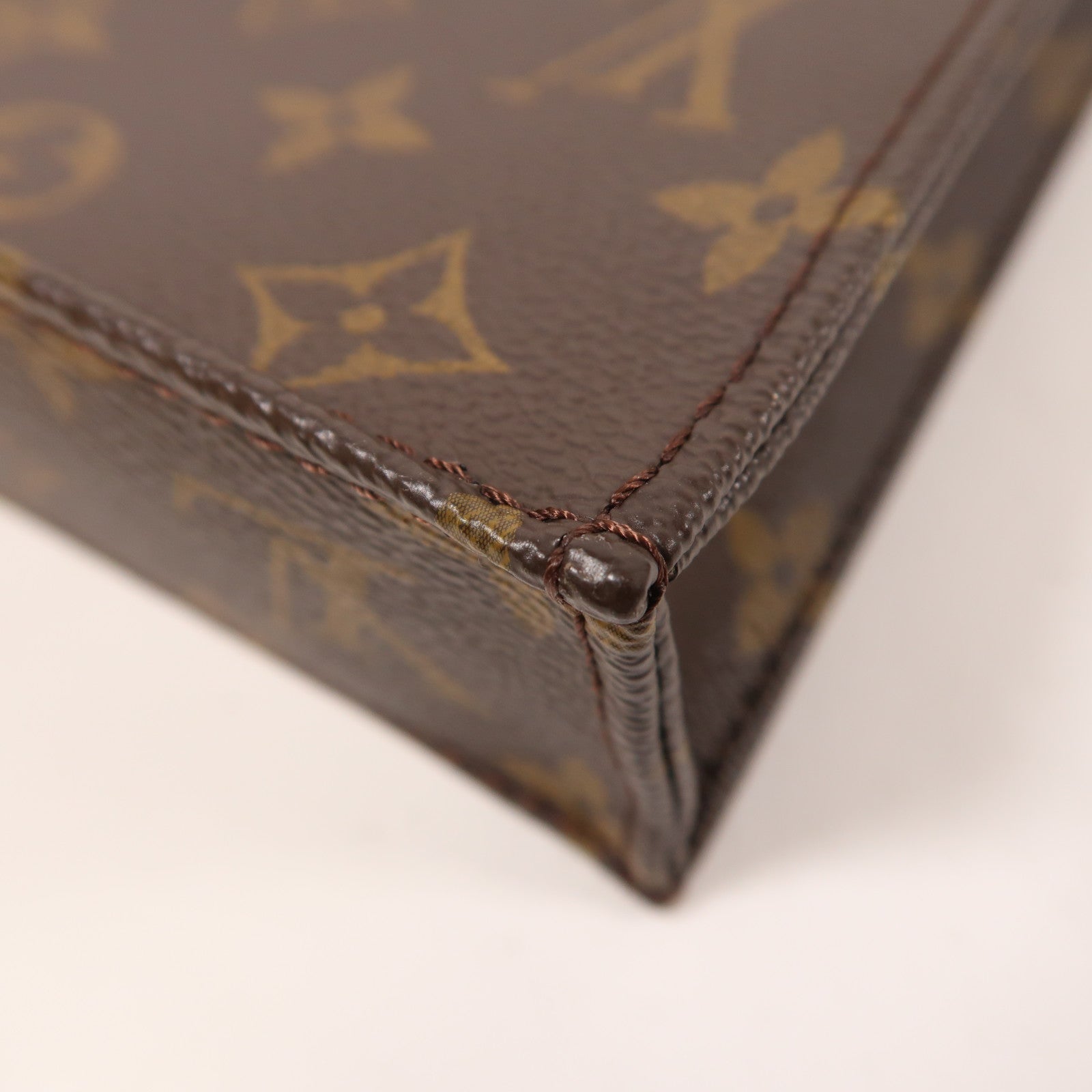 LOUIS VUITTON Monogram Petit Sac Plat金扣手挽肩背兩用袋