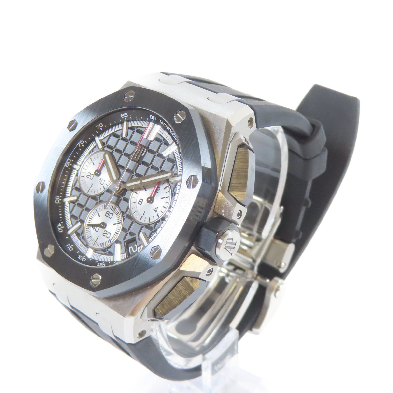 AUDEMARS PIGUET 金屬/橡膠/皮革Royal Oak Offshore手錶黑色#16cm