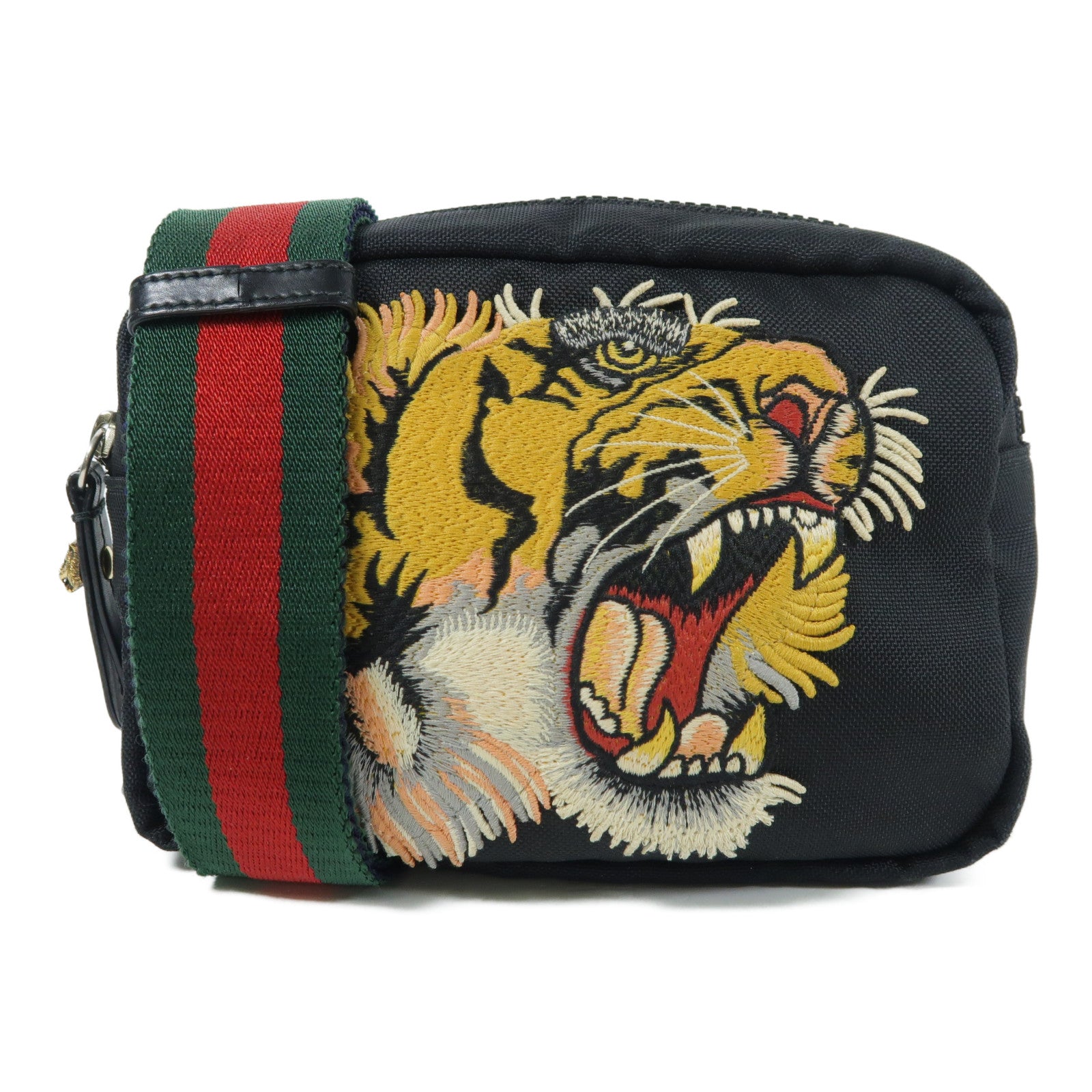 GUCCI 尼龍Shoulder Bag銀扣肩背袋