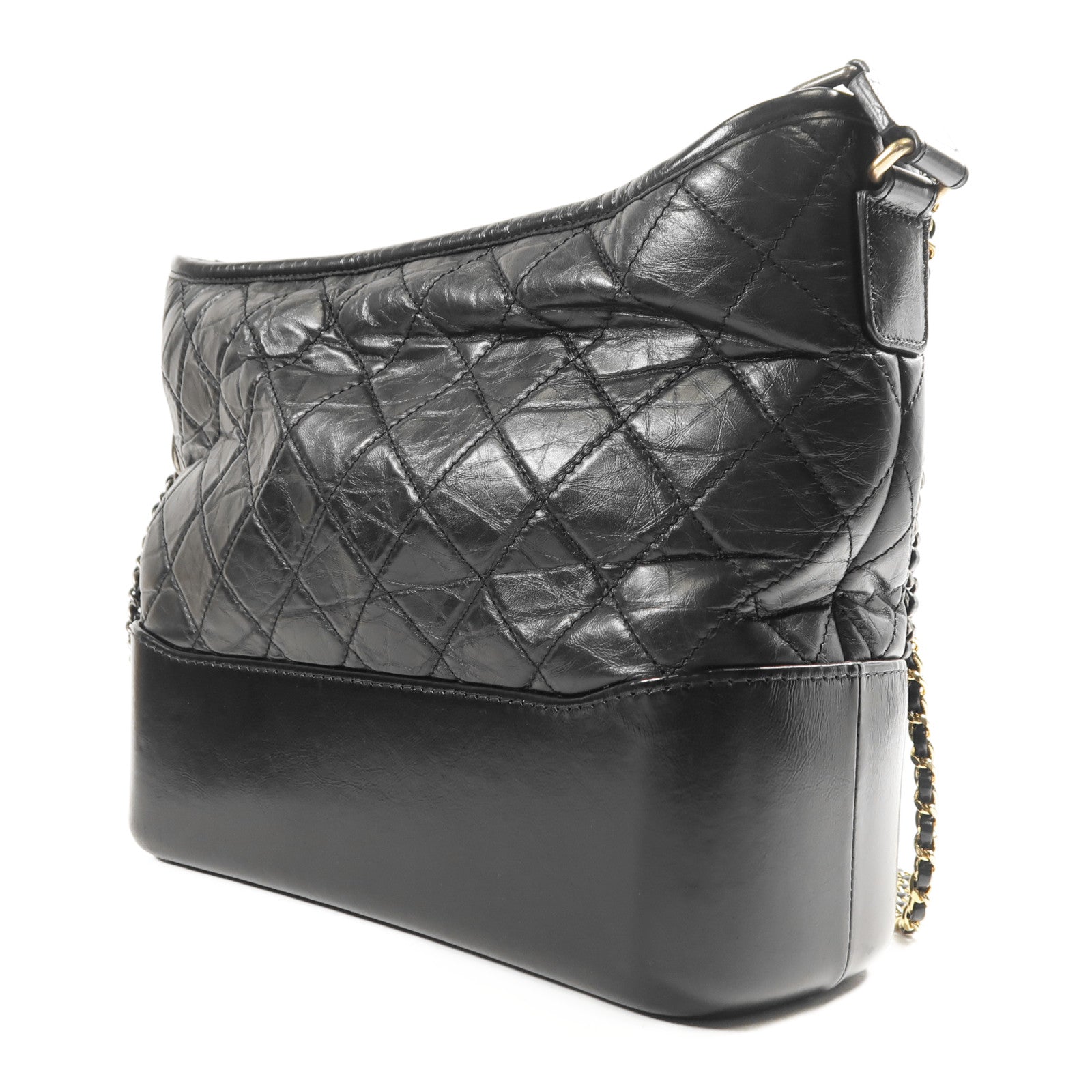 CHANEL 牛皮皮革Gabrielle Medium鏈帶肩背袋