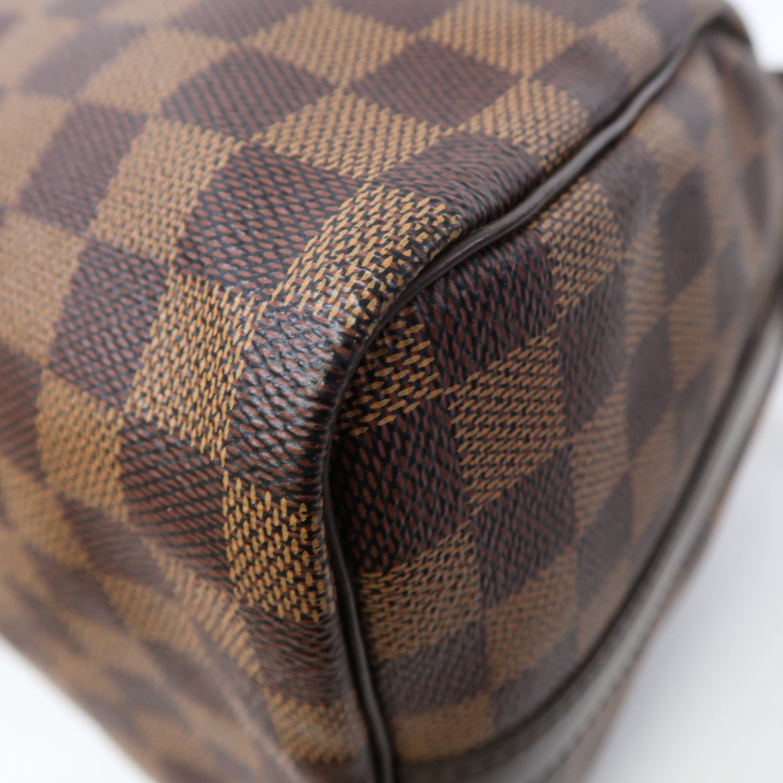 LOUIS VUITTON Damier Ebene Speedy Bandouliere 30金扣手挽肩背兩用袋啡色