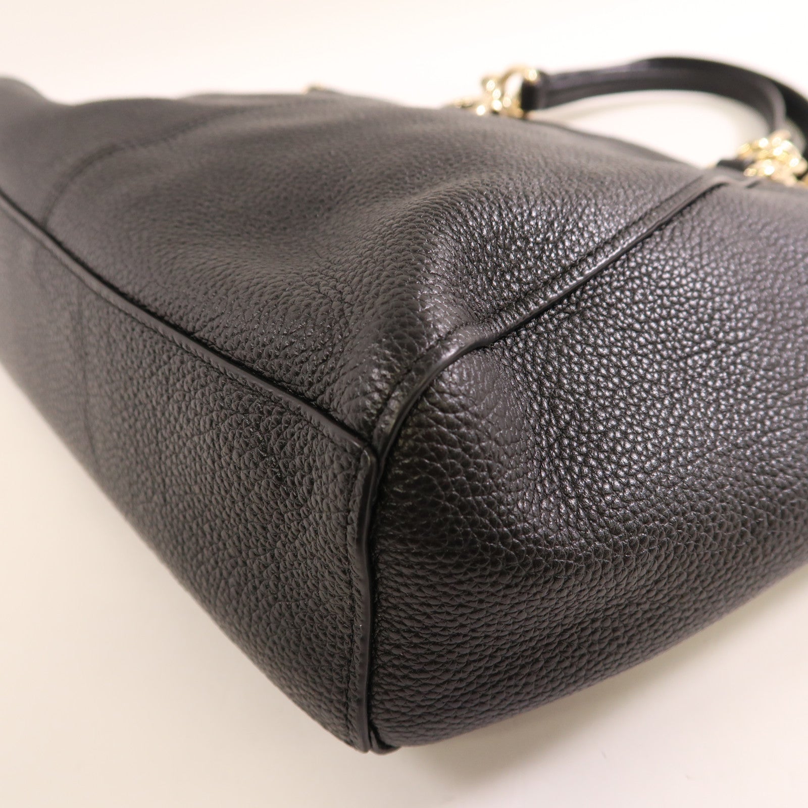 COACH 牛皮皮革2 Way Shoulder銀扣手挽肩背兩用袋