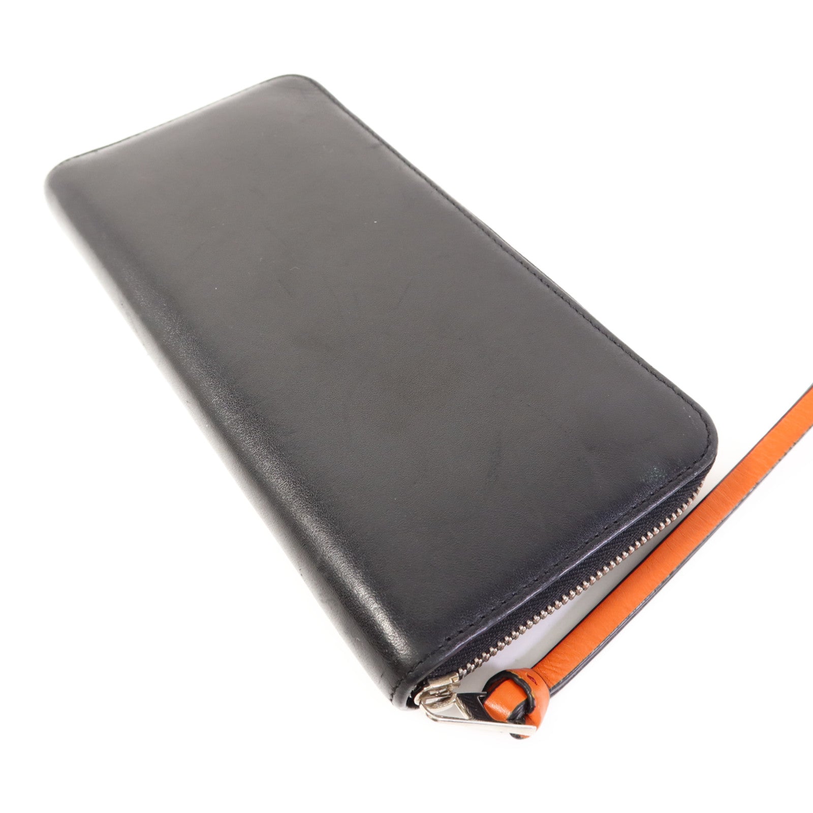 LOEWE 牛皮皮革Long Round Wallet銀扣長錢包