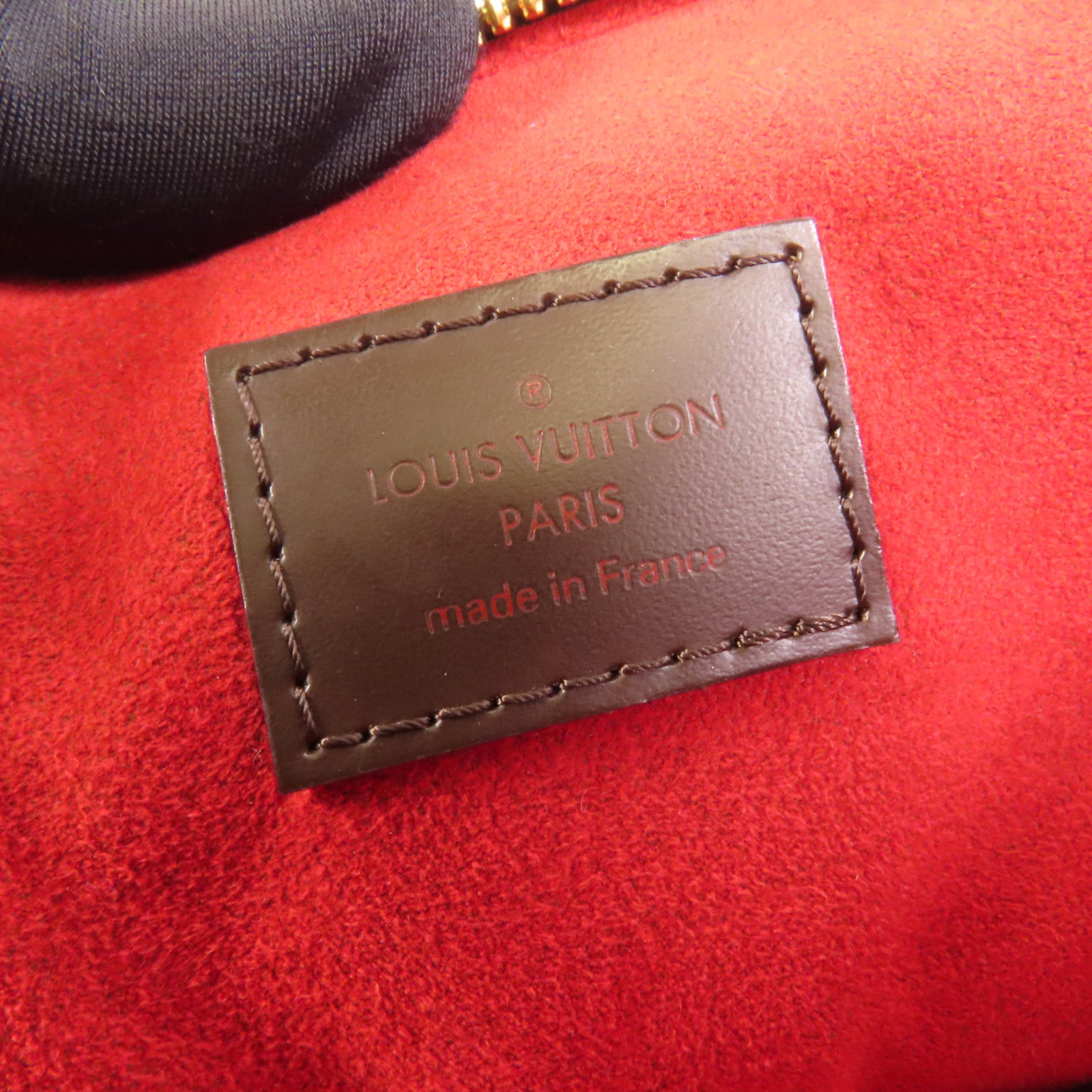 LOUIS VUITTON Damier Trevi金扣手挽肩背兩用袋棕色