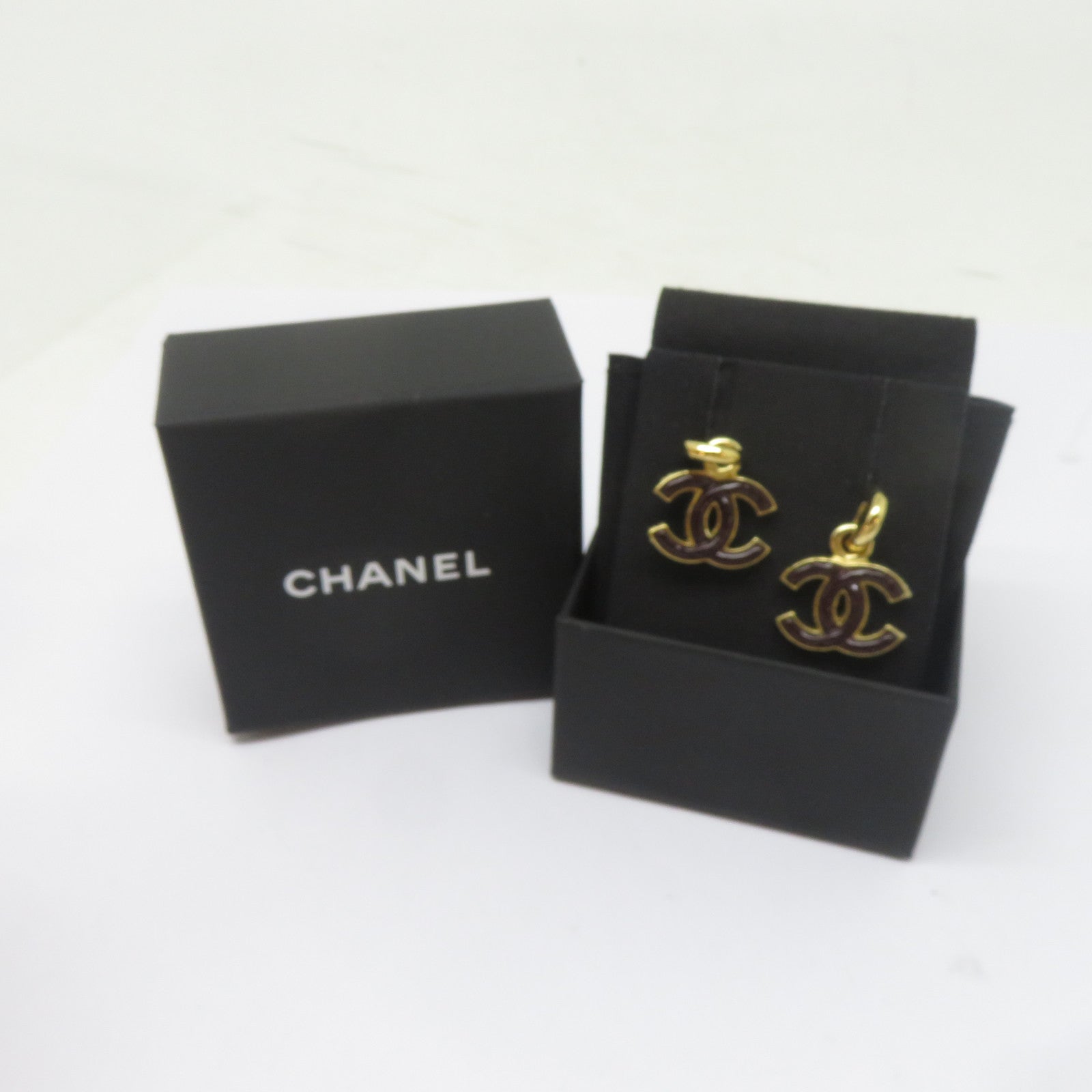 CHANEL 金屬Earrings耳環金色/啡色