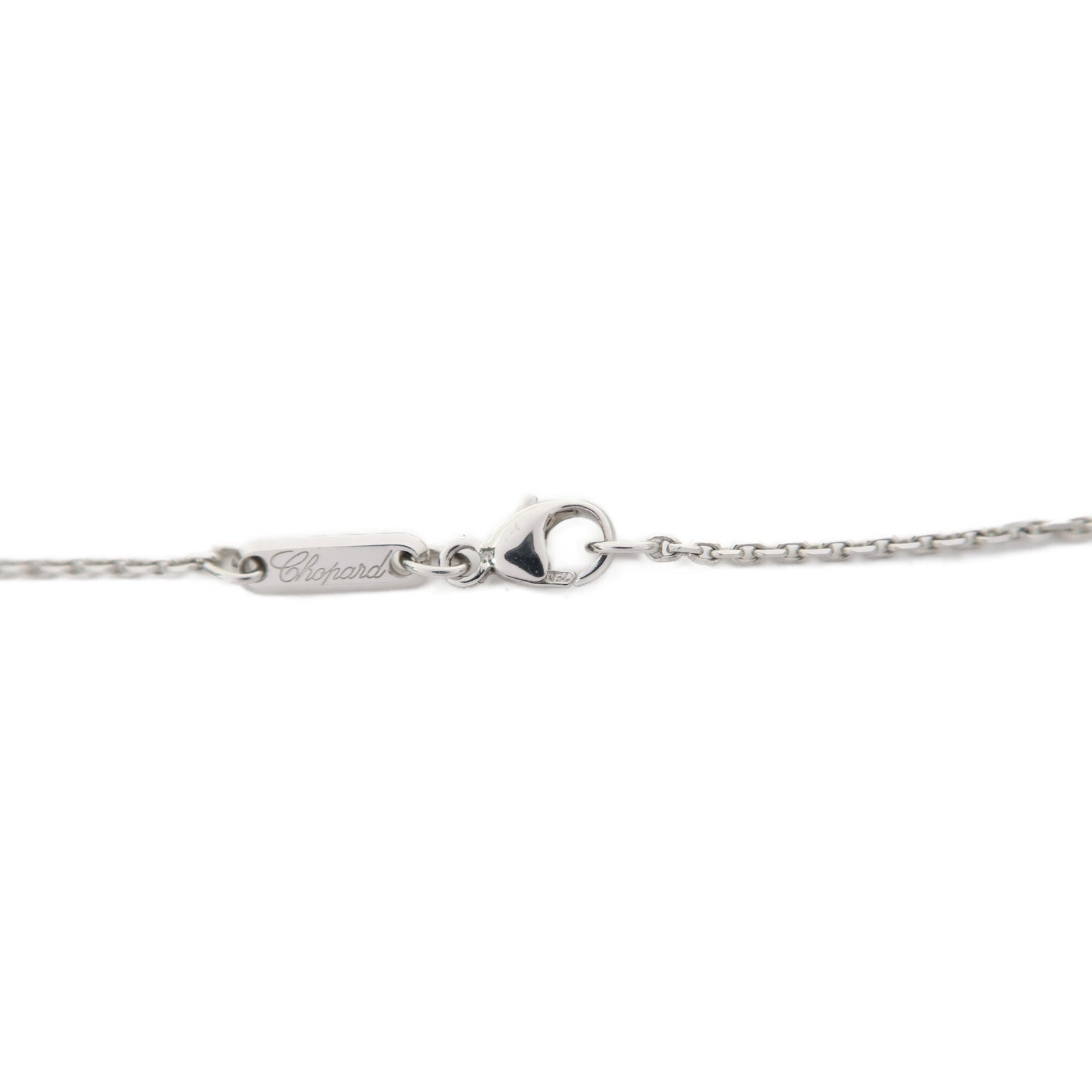 Chopard 18K白金Happy Diamond Necklace項鍊藍色