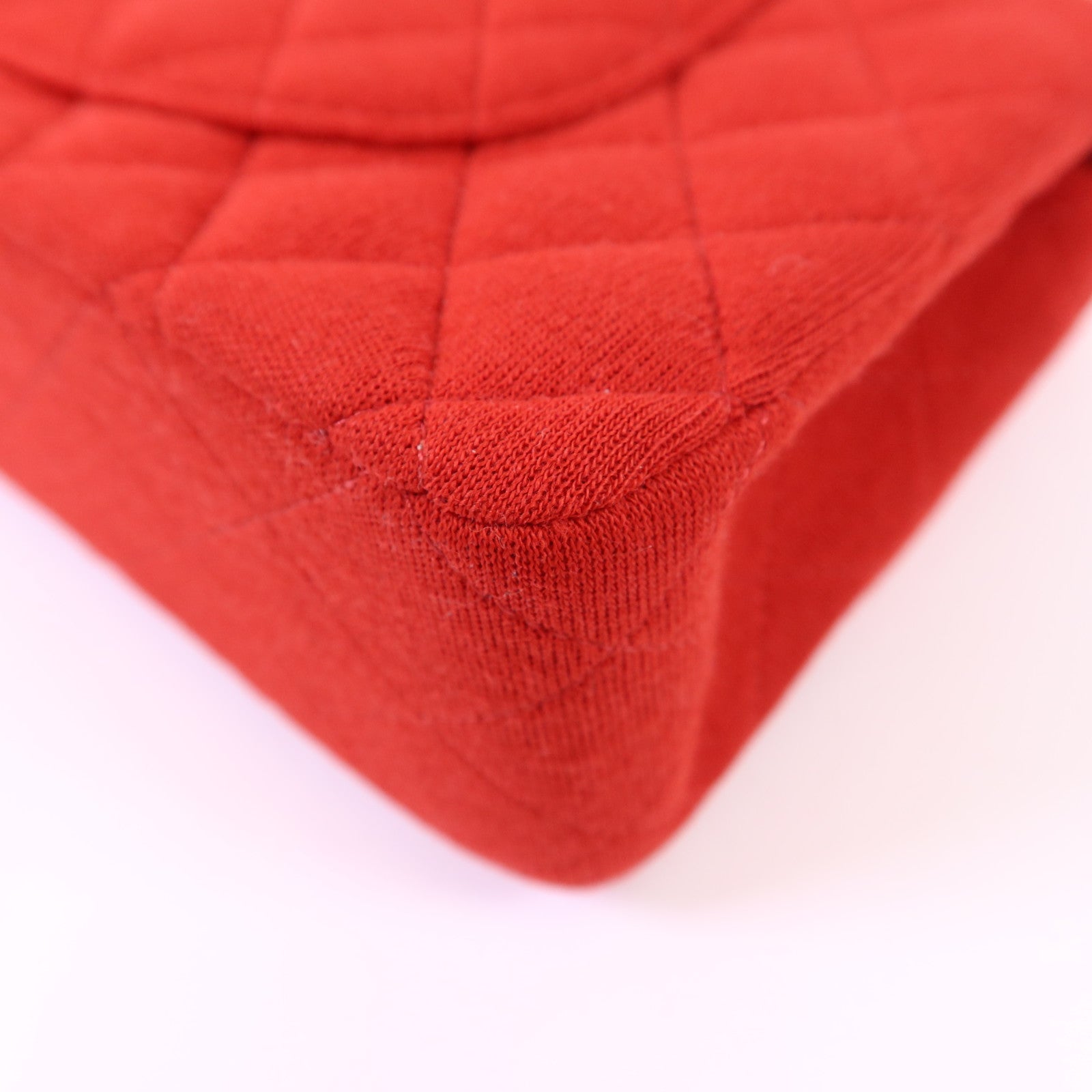 CHANEL 布料Chain Shoulder Bag銀扣鏈帶肩背袋