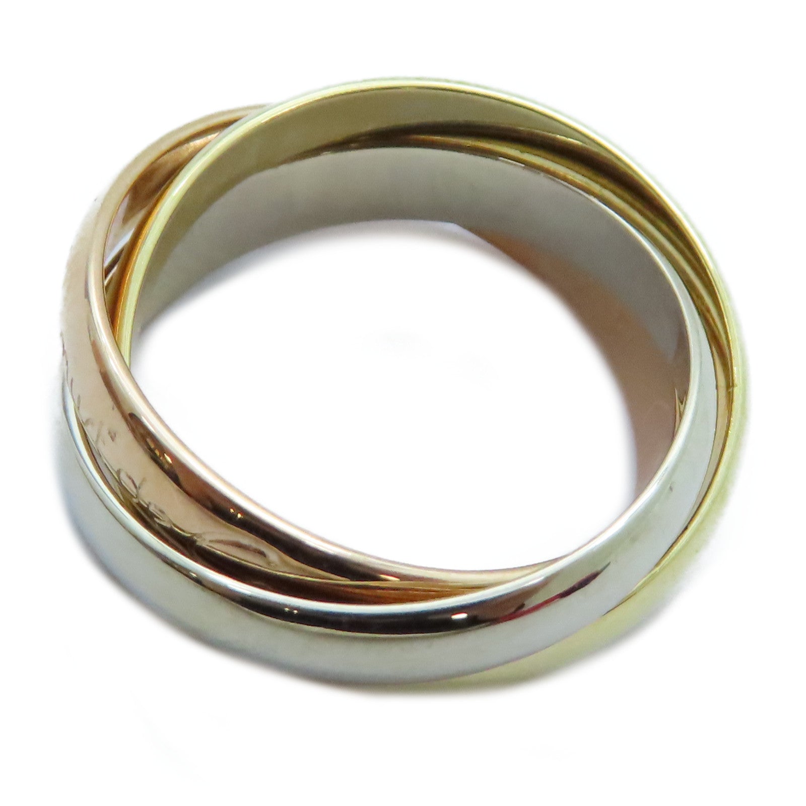 CARTIER 18K黃金/白金/玫瑰金Trinity Ring戒指Cartier#51/US#5.75