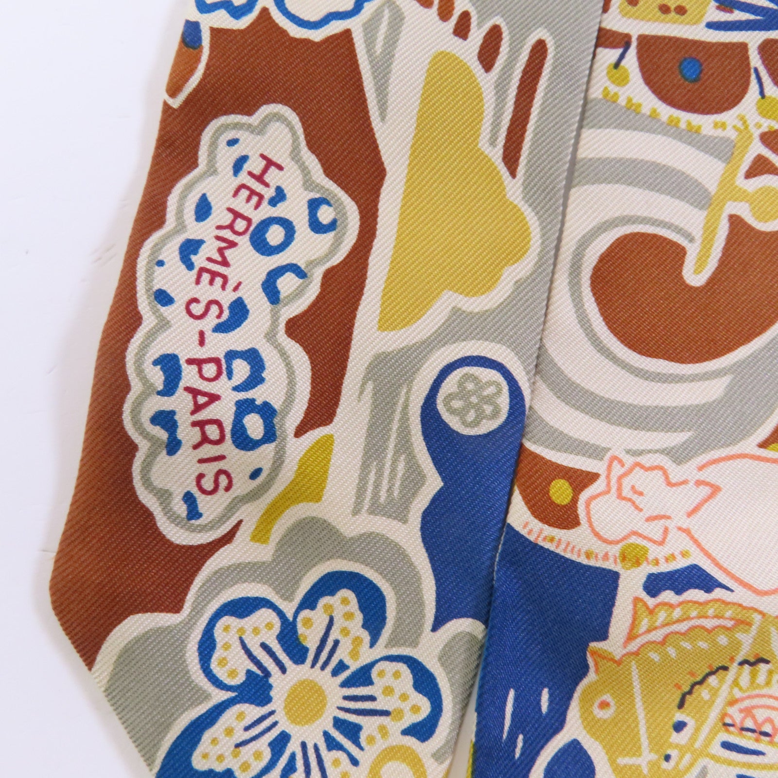HERMES 絲質Twilly絲巾