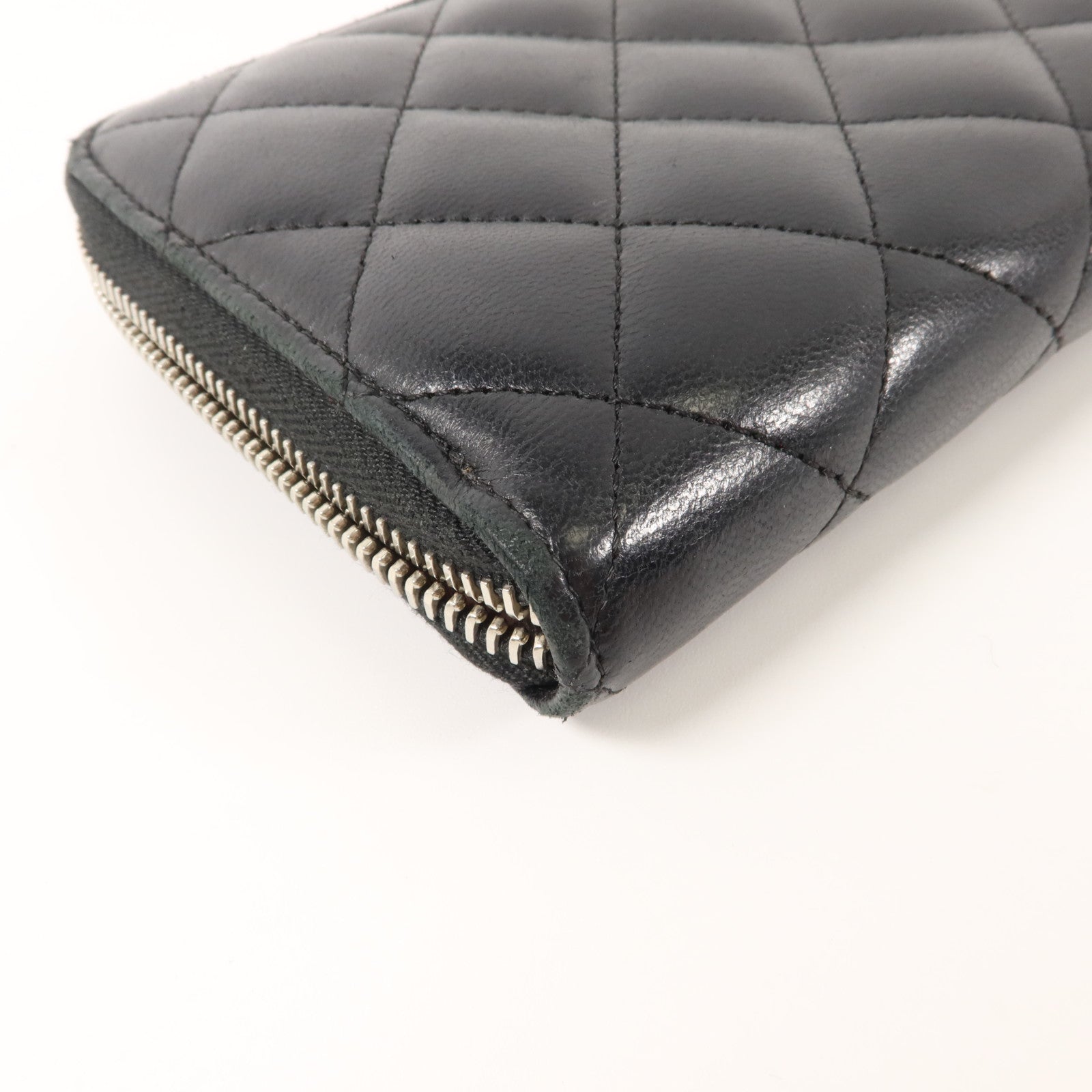 CHANEL 羊皮皮革Long Round Wallet長錢包