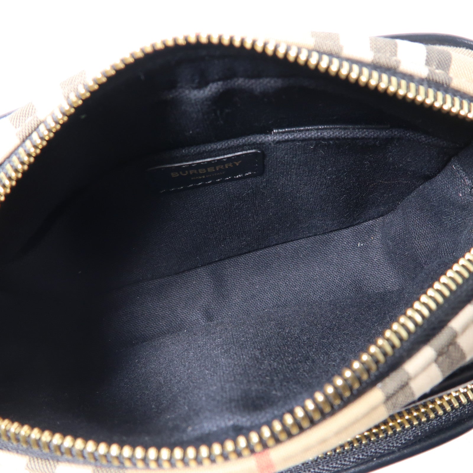 BURBERRY 帆布Shoulder Bag金扣鏈帶肩背袋啡色
