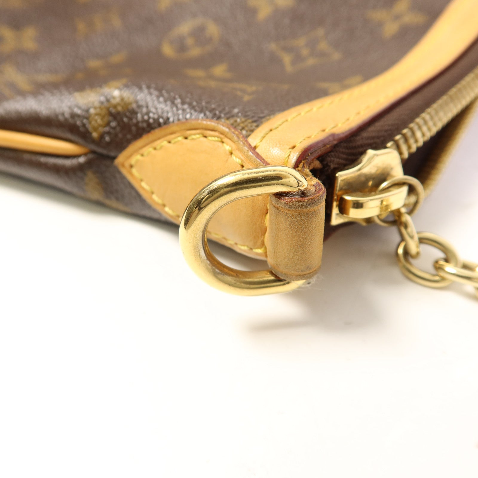 LOUIS VUITTON Monogram Palermo GM金扣手挽肩背兩用袋棕色