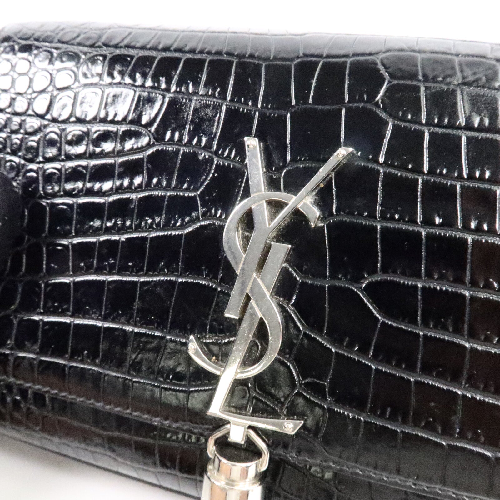 YVES SAINT LAURENT 牛皮皮革Kate Small鏈帶肩背袋