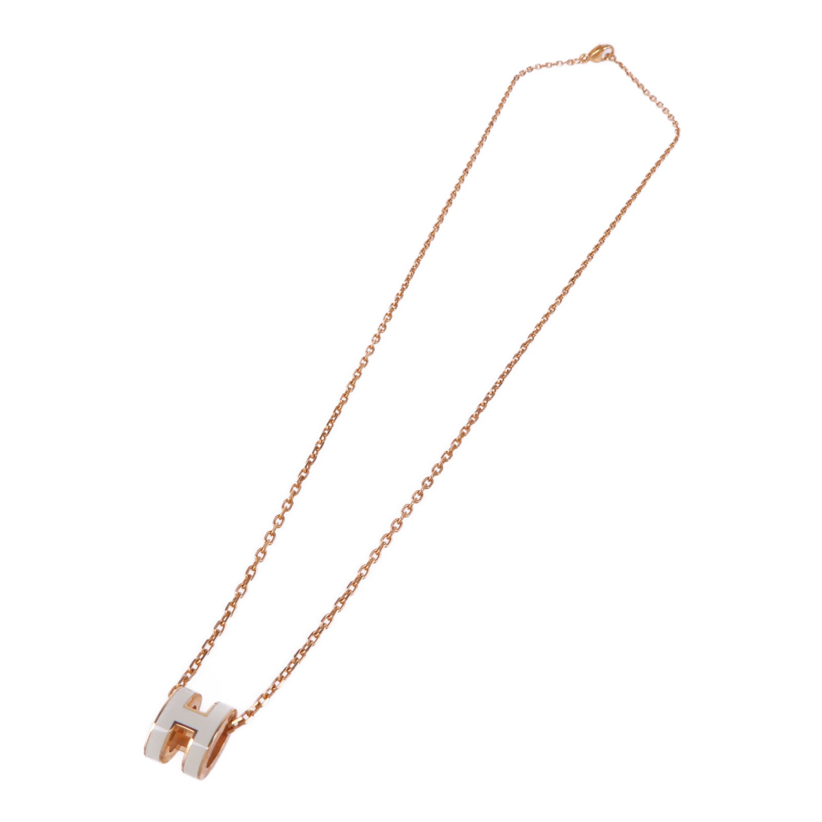 HERMES 金屬Mini Pop H項鍊Blanc