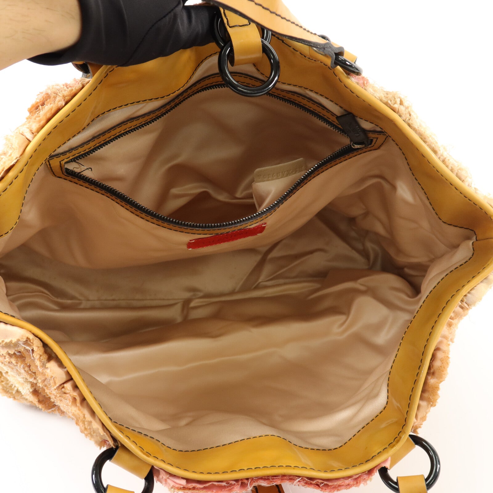 Valentino 帆布/牛皮皮革Tote Bag手挽袋