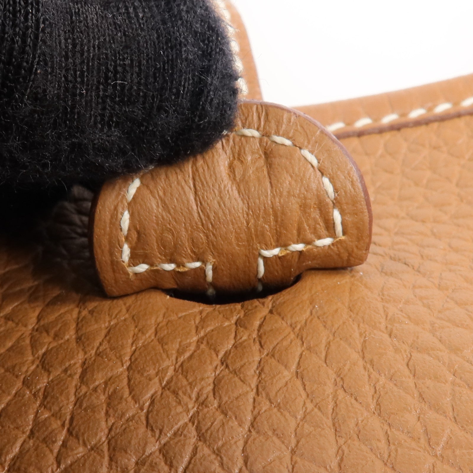 HERMES Clemence皮革Evelyne TPM銀扣肩背袋Gold