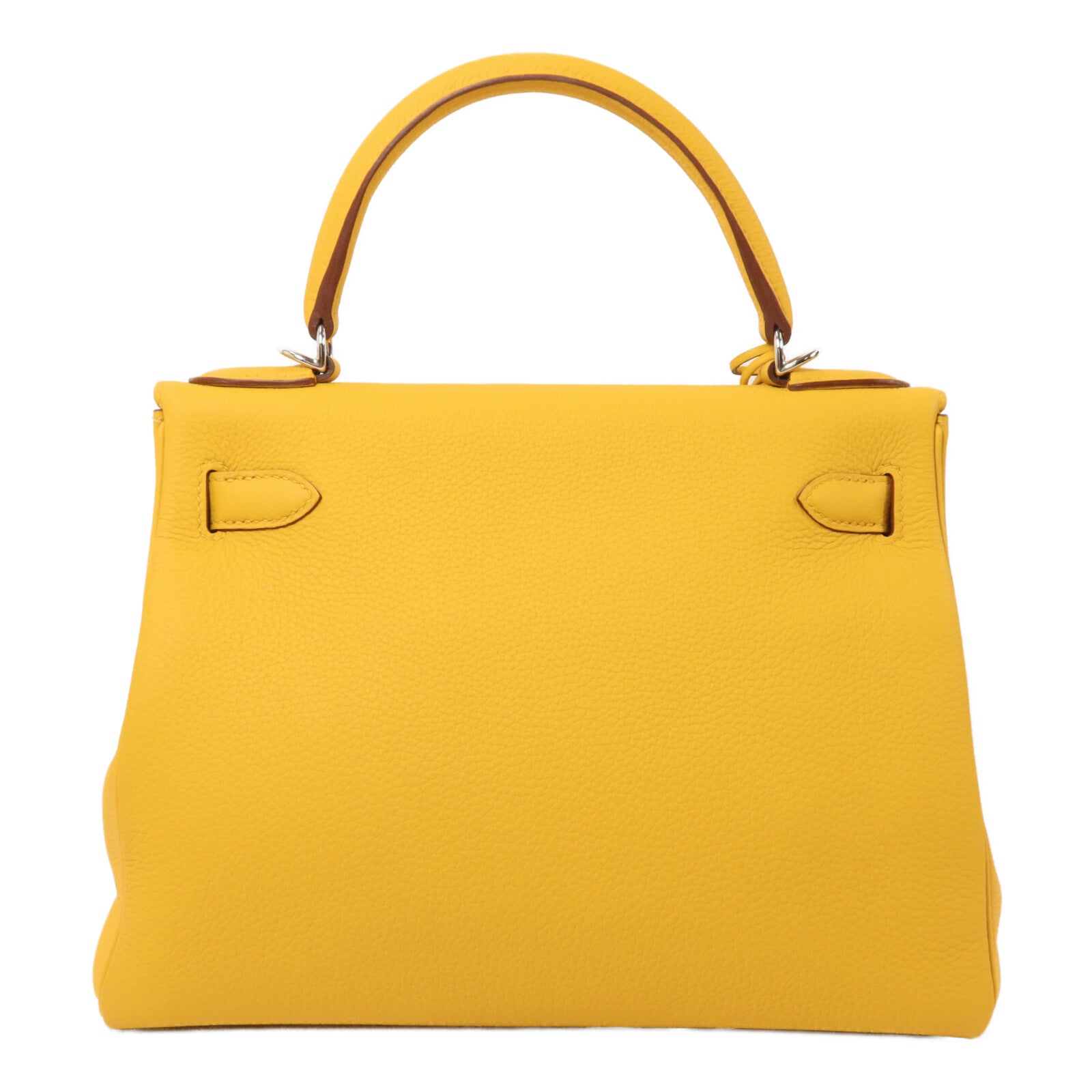 HERMES Togo皮革Kelly II 28手挽肩背兩用袋Jaune Ambre