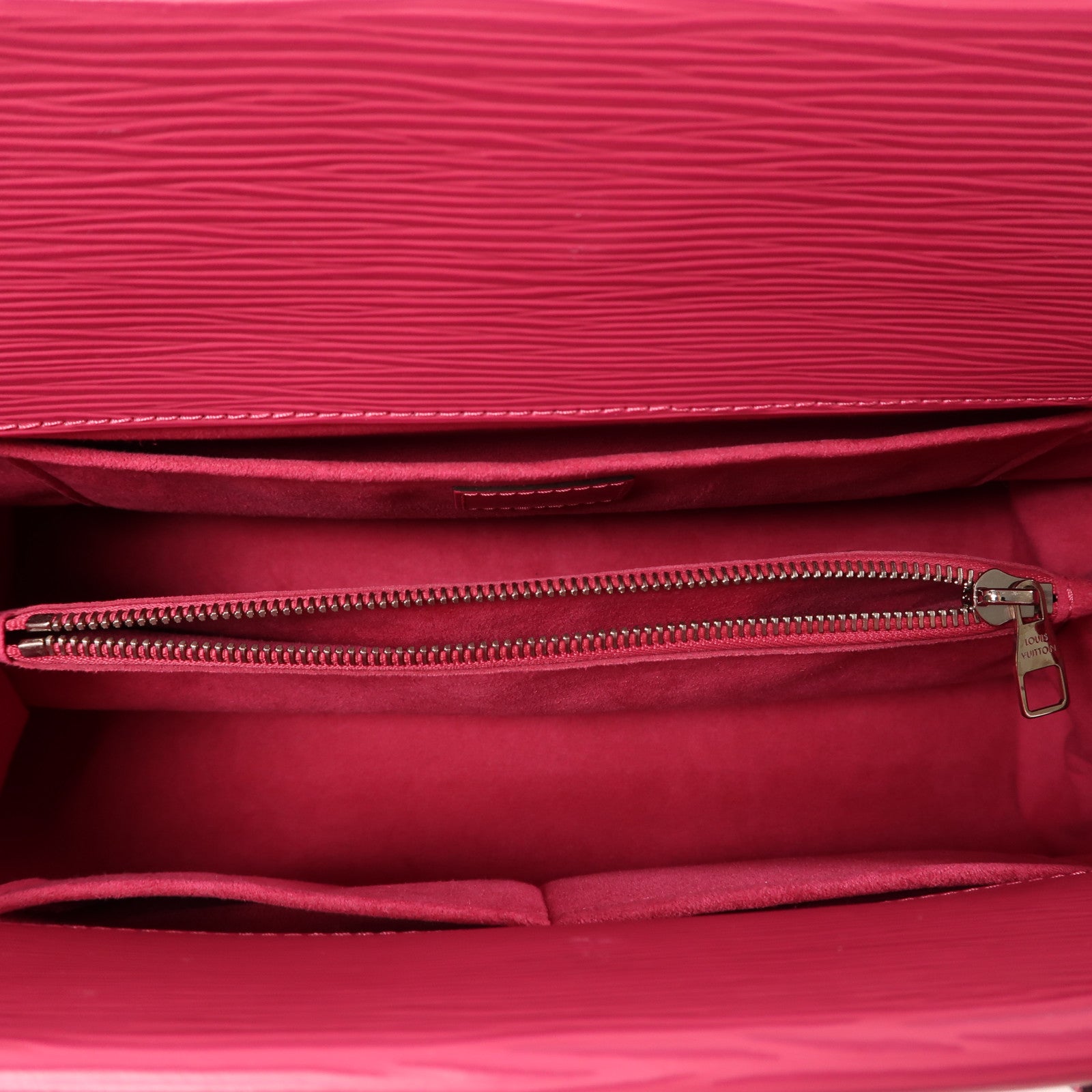 LOUIS VUITTON Epi Marly銀扣手挽肩背兩用袋粉紅色