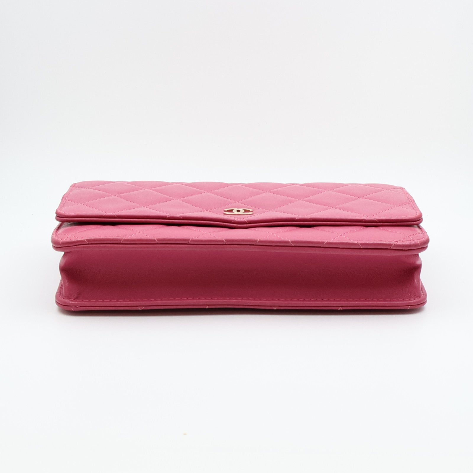 CHANEL 羊皮皮革WOC Wallet On Chain金扣鏈帶肩背袋