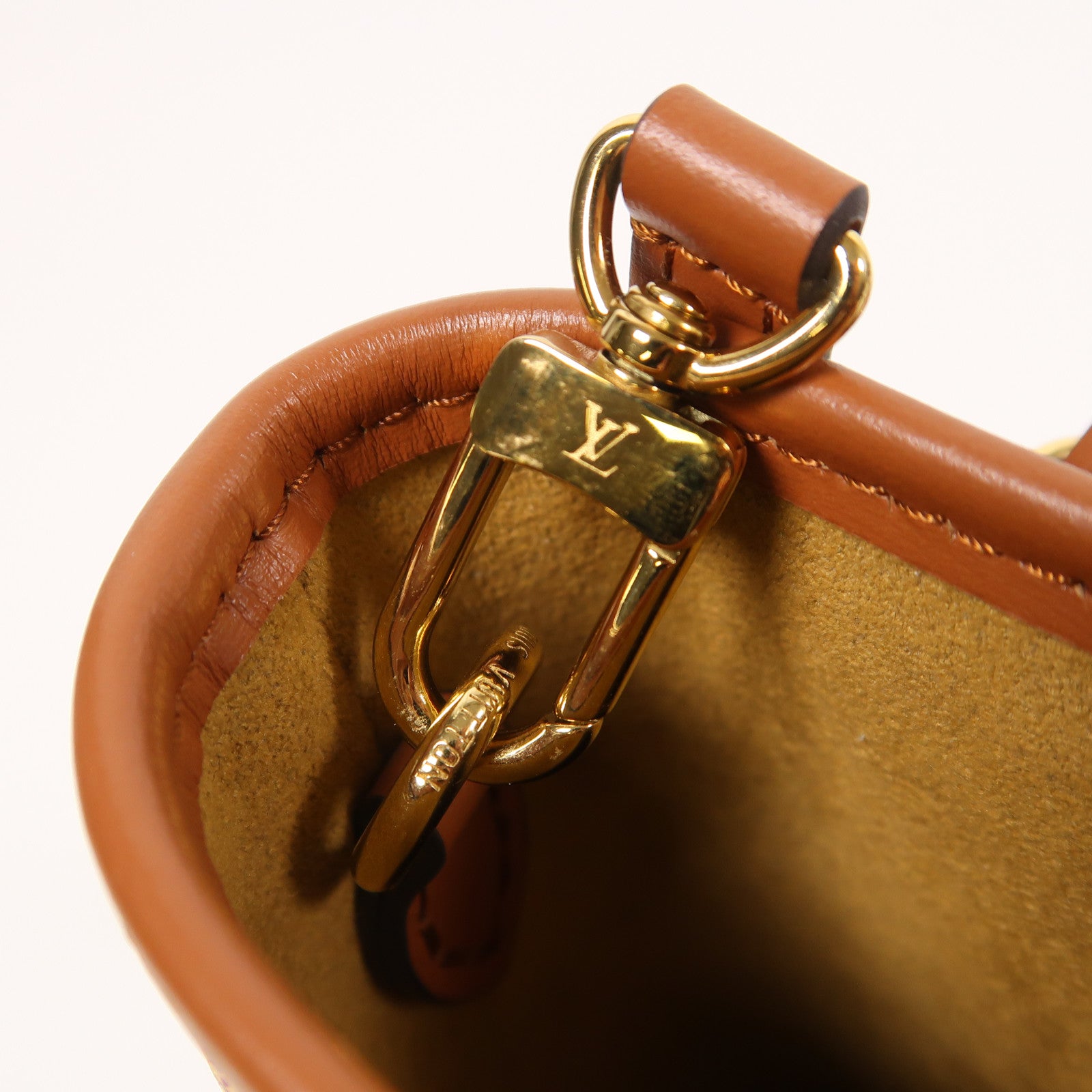 LOUIS VUITTON Floral Monogram Garden Nano Bucket金扣手挽肩背兩用袋