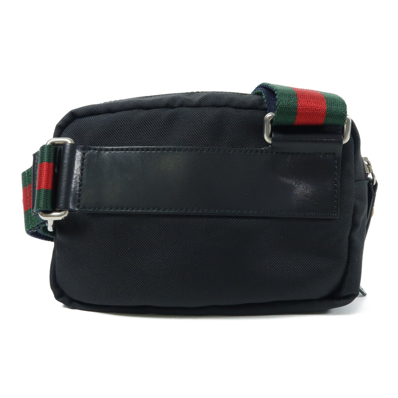 GUCCI 尼龍Shoulder Bag銀扣肩背袋