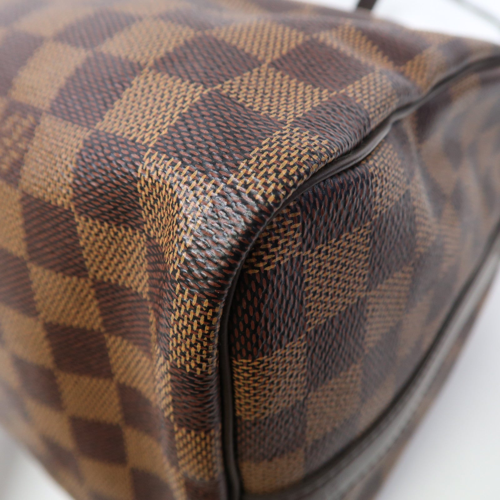 LOUIS VUITTON Damier Ebene Speedy Bandouliere 30金扣手挽肩背兩用袋啡色