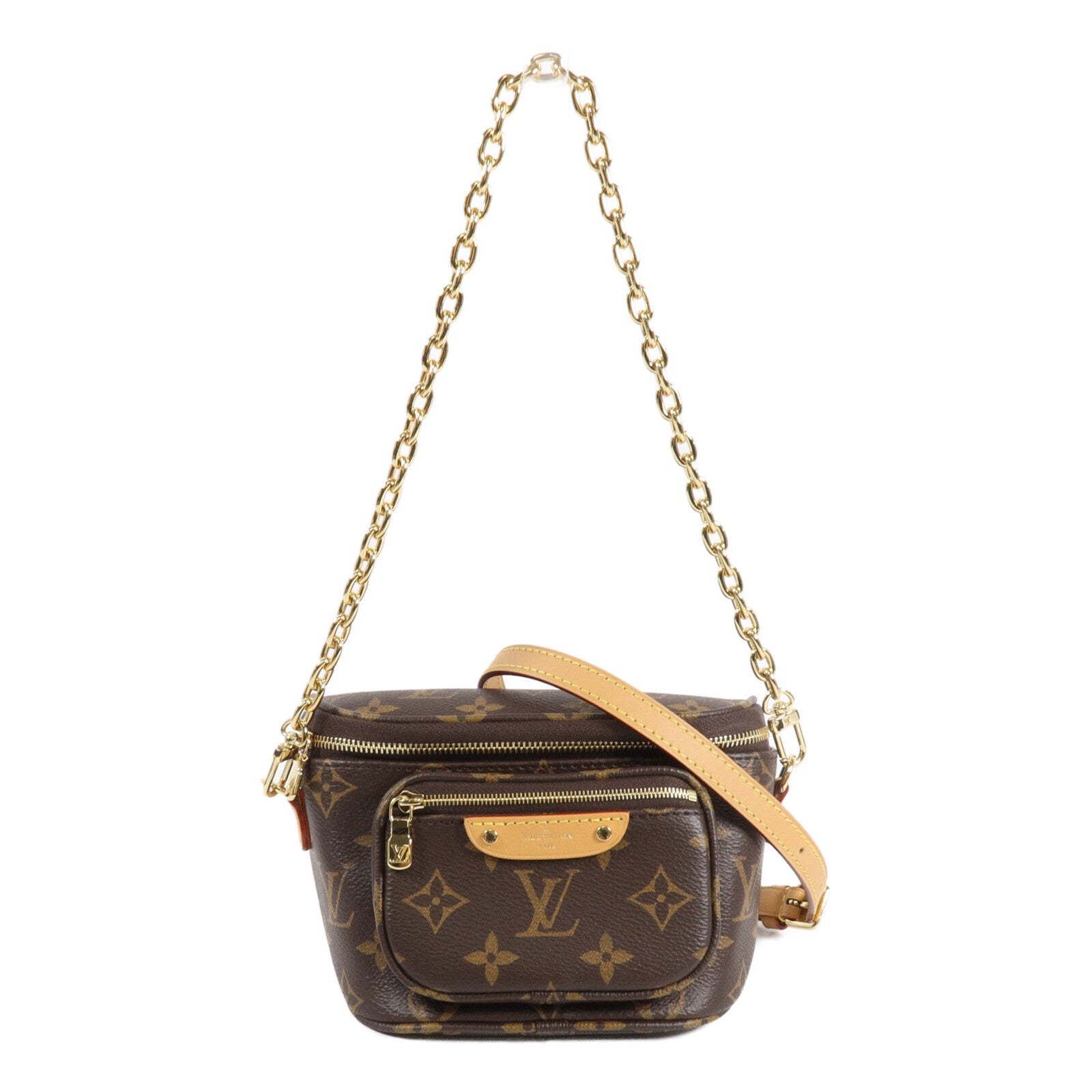 LOUIS VUITTON Monogram Mini Bumbag手挽肩背兩用袋棕色