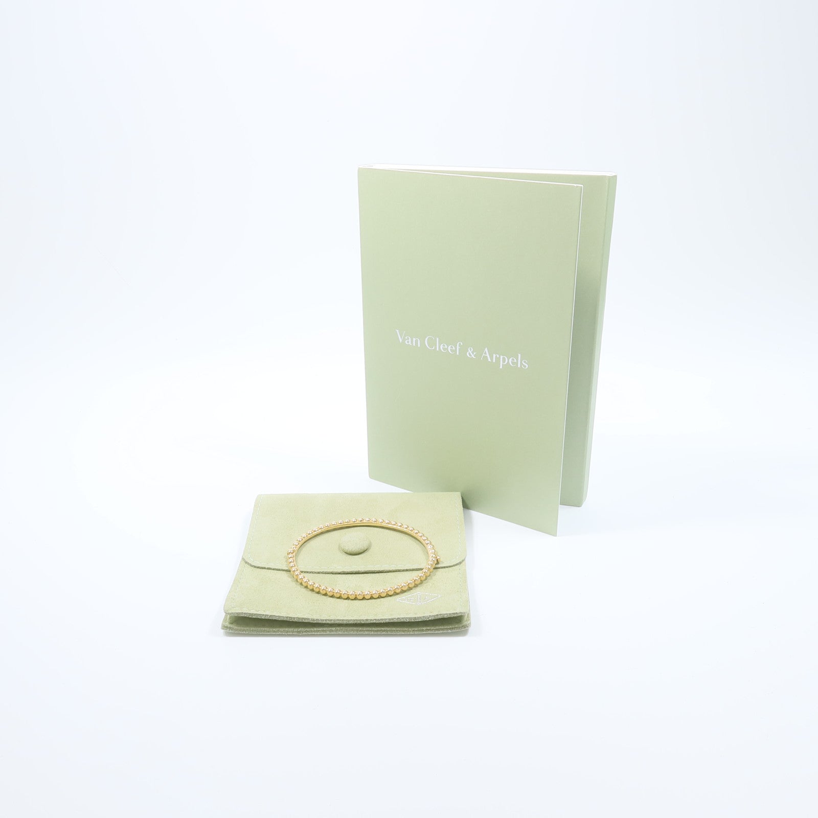 Van Cleef & Arpels 18K黃金Perlee Clovers Bangle手鐲