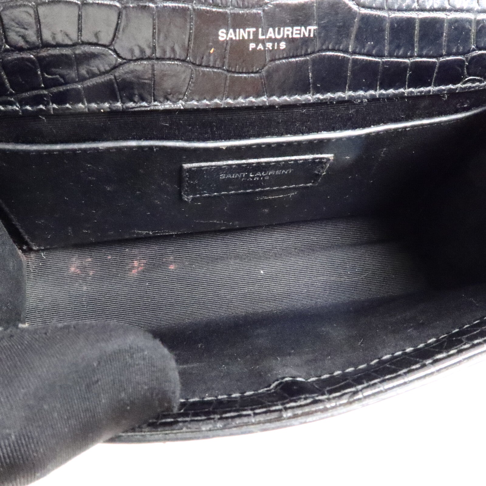 YVES SAINT LAURENT 牛皮皮革Kate Small鏈帶肩背袋