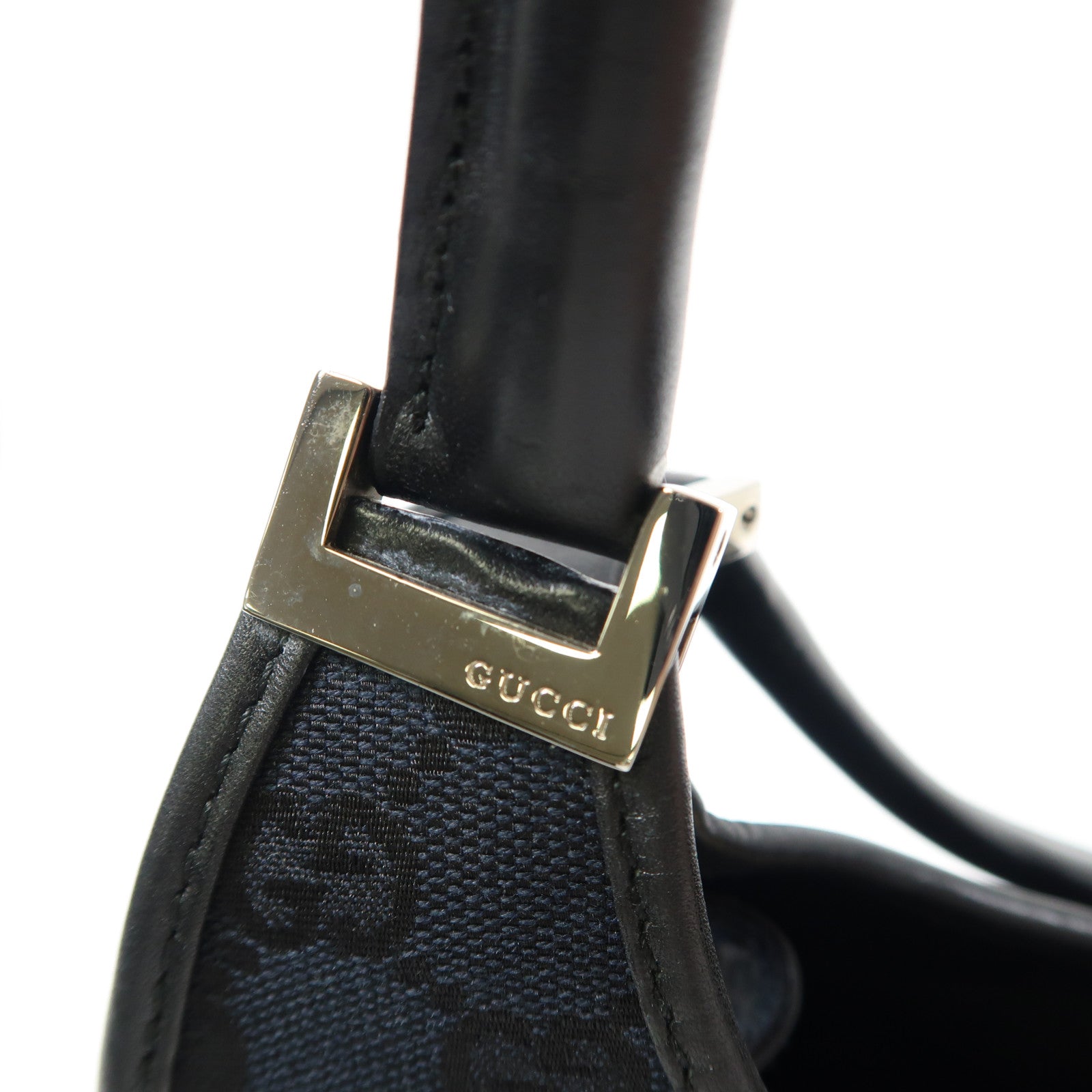 GUCCI 帆布Hand Bag銀扣手挽袋