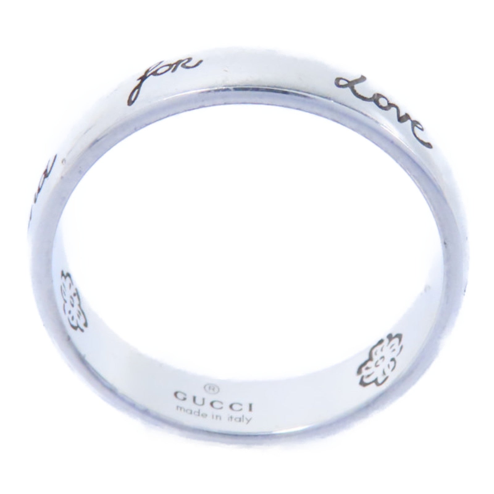GUCCI 925純銀Blind Of Love Ring戒指銀色US#10