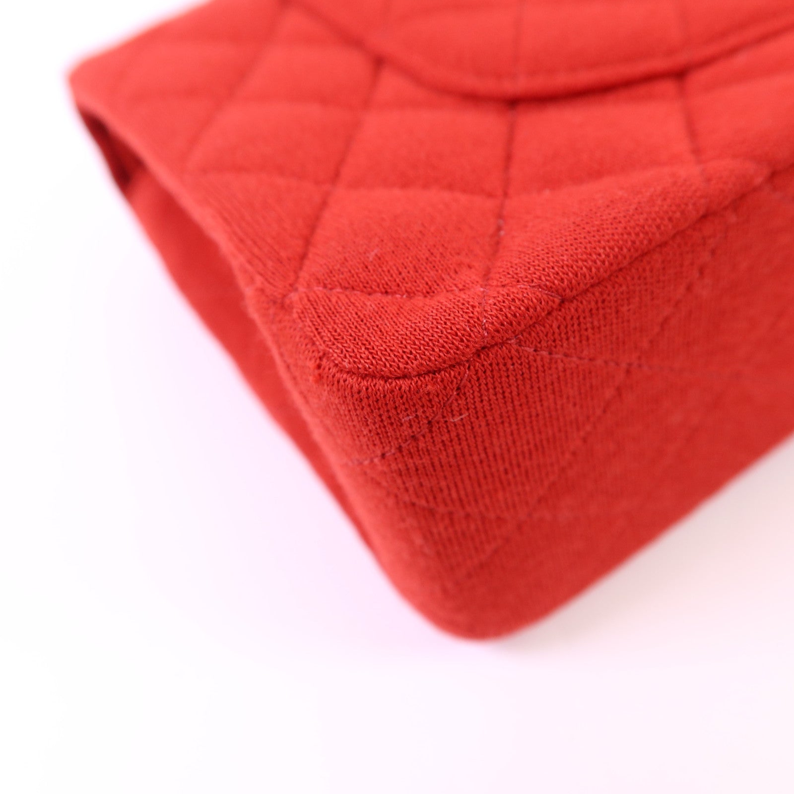 CHANEL 布料Chain Shoulder Bag銀扣鏈帶肩背袋