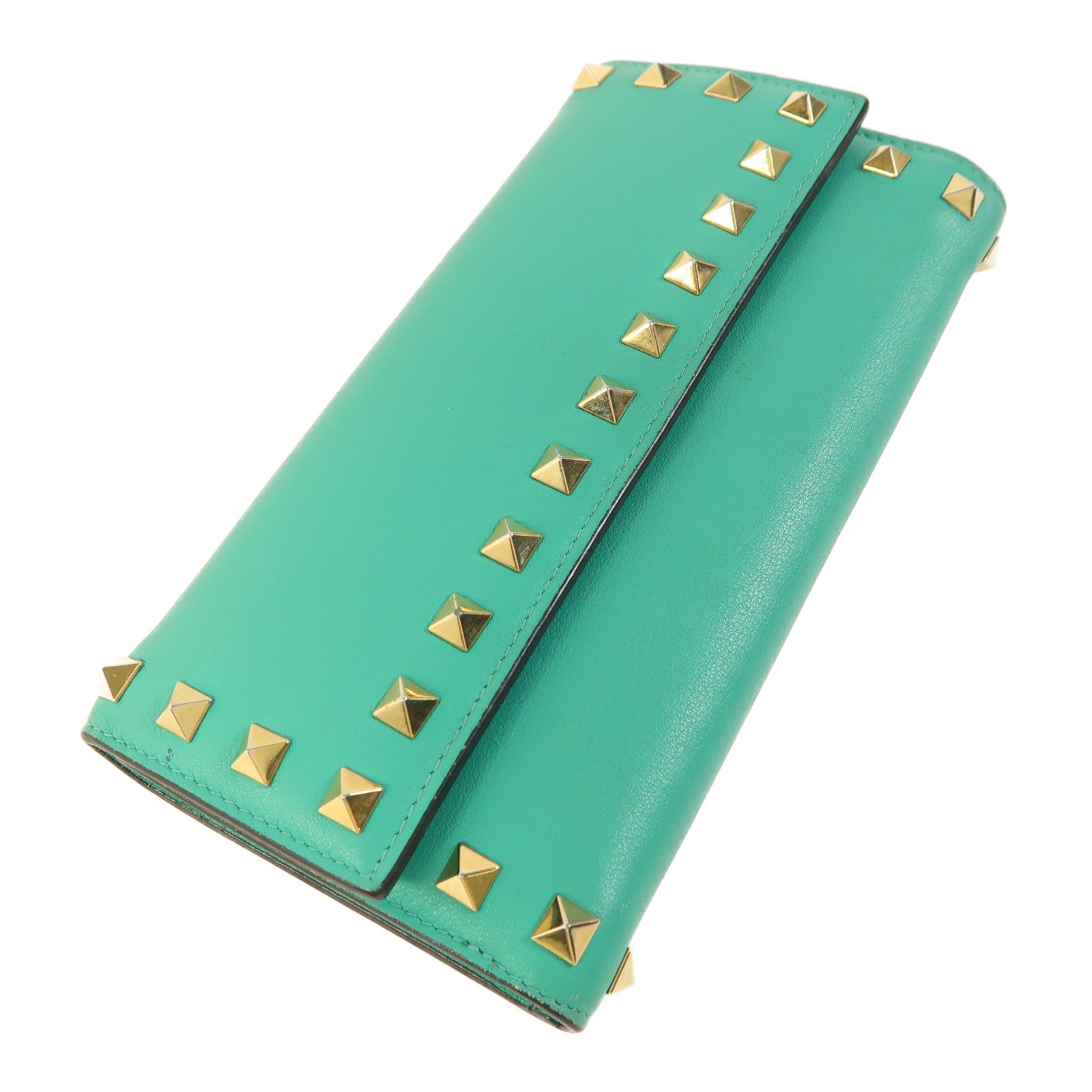 Valentino 牛皮皮革Long Wallet金扣長錢包