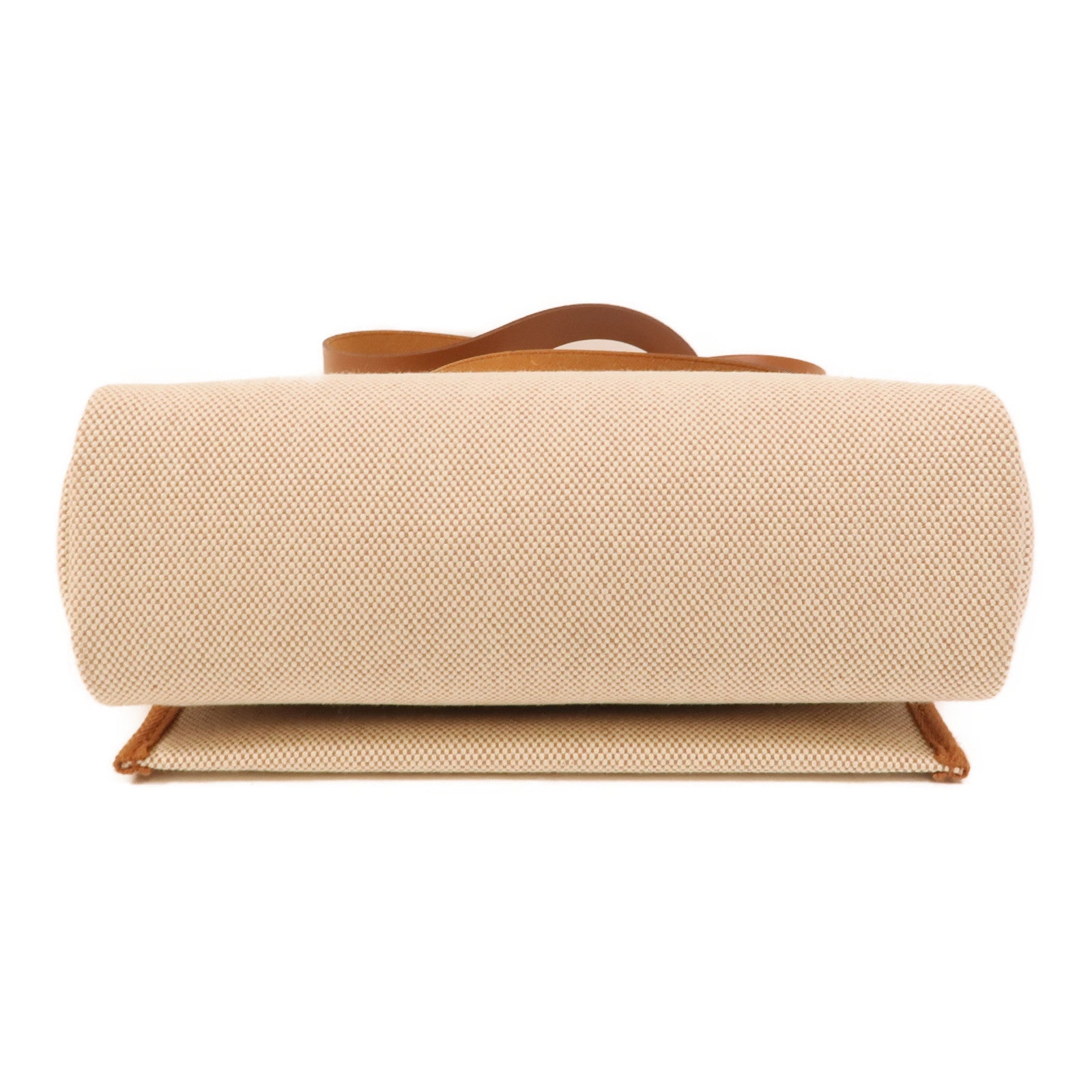 HERMES 帆布Mini Herbag肩背袋Fauve
