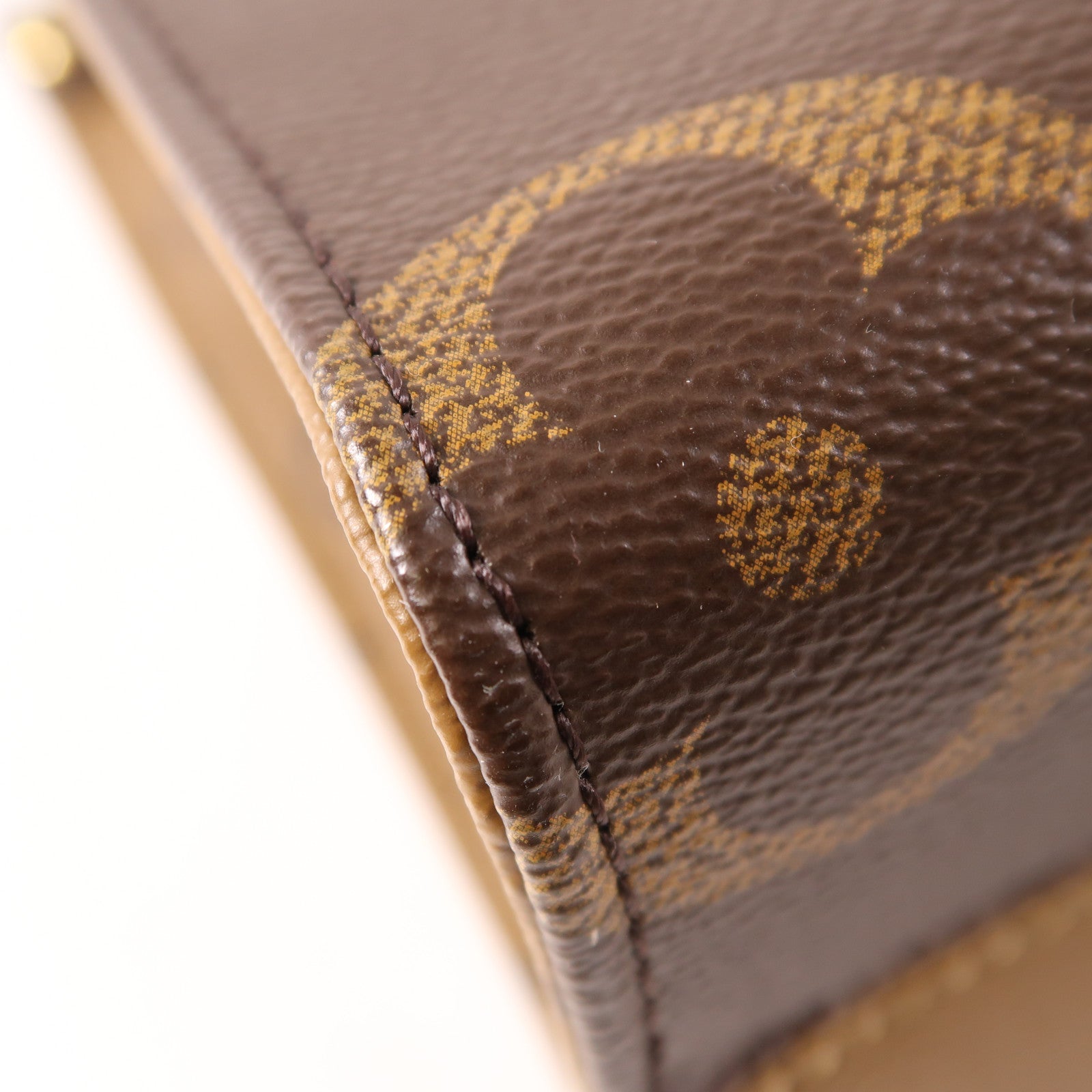 LOUIS VUITTON Monogram Giant OnTheGo PM金扣手挽肩背兩用袋棕色