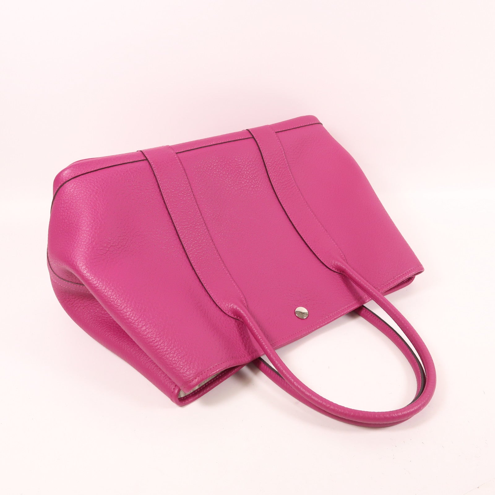 HERMES Negonda皮革Garden Party PM銀扣手挽袋