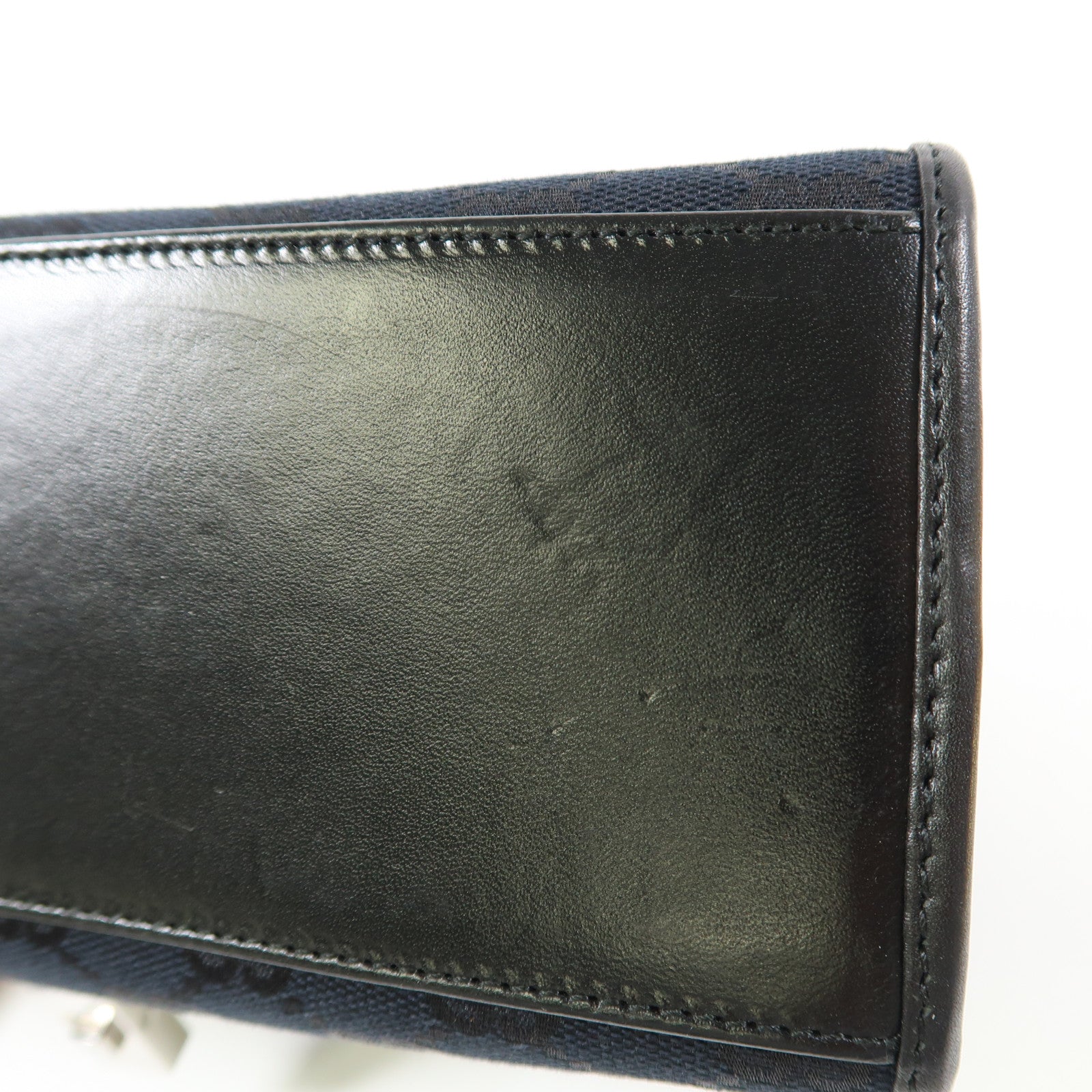 GUCCI 帆布Hand Bag銀扣手挽袋